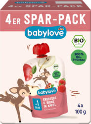 babylove Quetschie Erdbeere & Birne in Apfel ab 1 Jahr