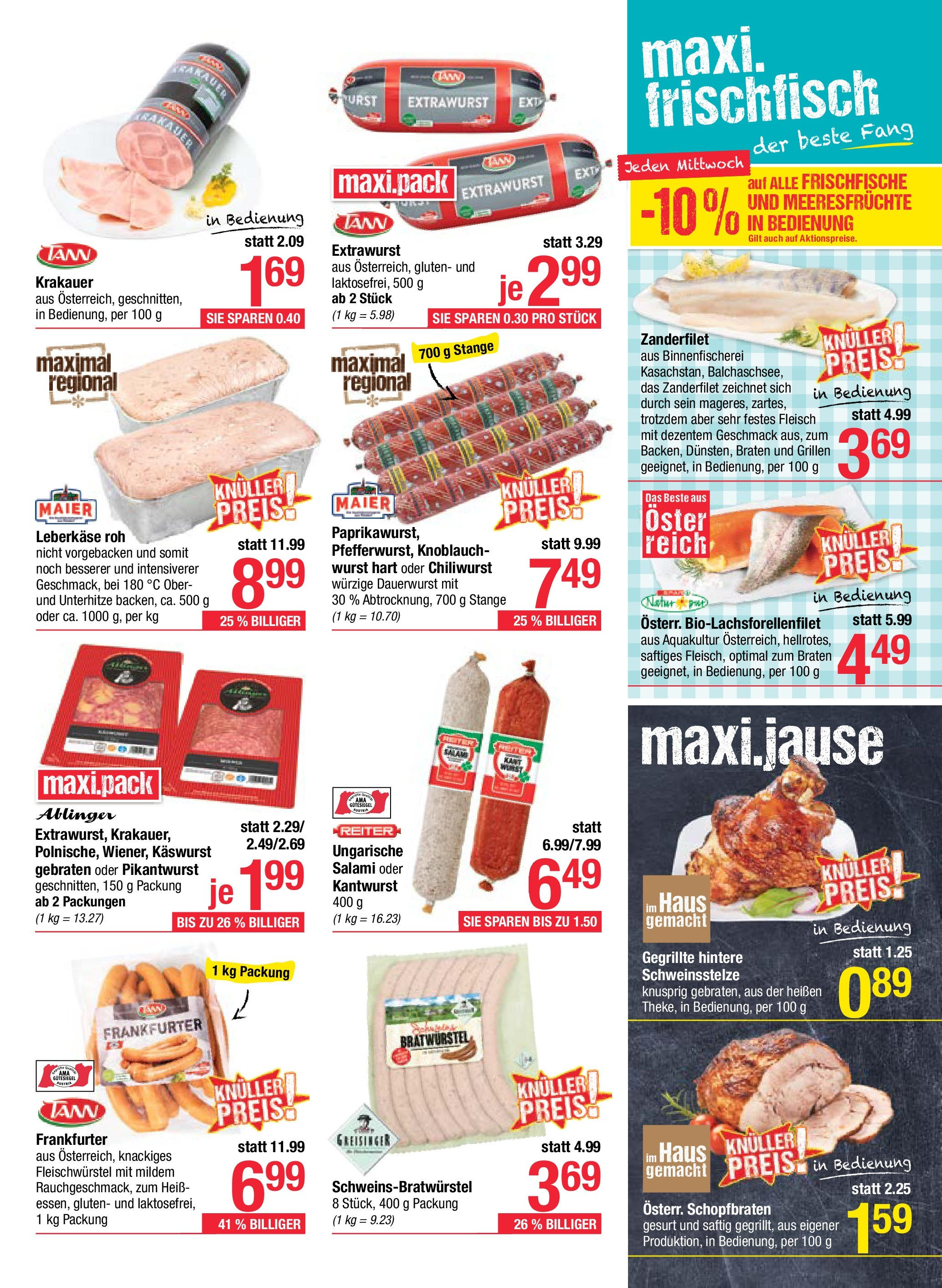 Maximarkt Anif, Bruck an der Großglocknerstraße von 13.01.2025 - Aktuelle Angebote | Seite: 5 | Produkte: Meeresfrüchte, Wurst, Knoblauch, Salami