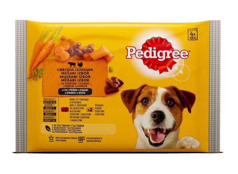 Pedigree Pouch за куче различни видове