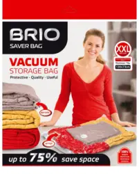 Brio Торба за вакуумиране с цип 130 х 73 см