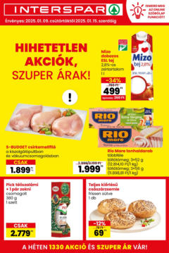 Interspar - Akciós újság Interspar megtekintése, amely érvényes 2025.01.09.-től