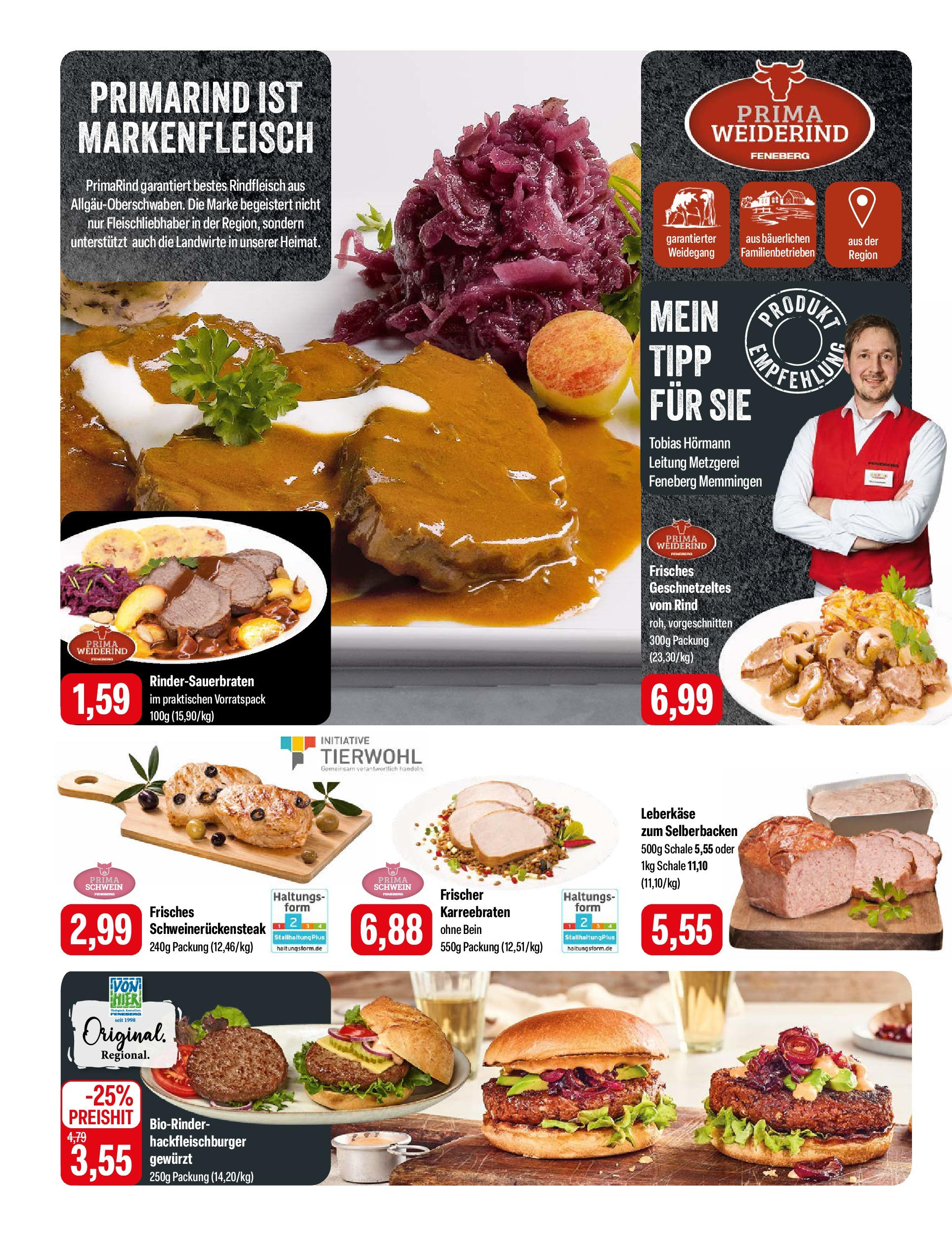 Feneberg Angebote (ab 16.01.2025) zum Blättern | Seite: 2 | Produkte: Rindfleisch, Leberkase