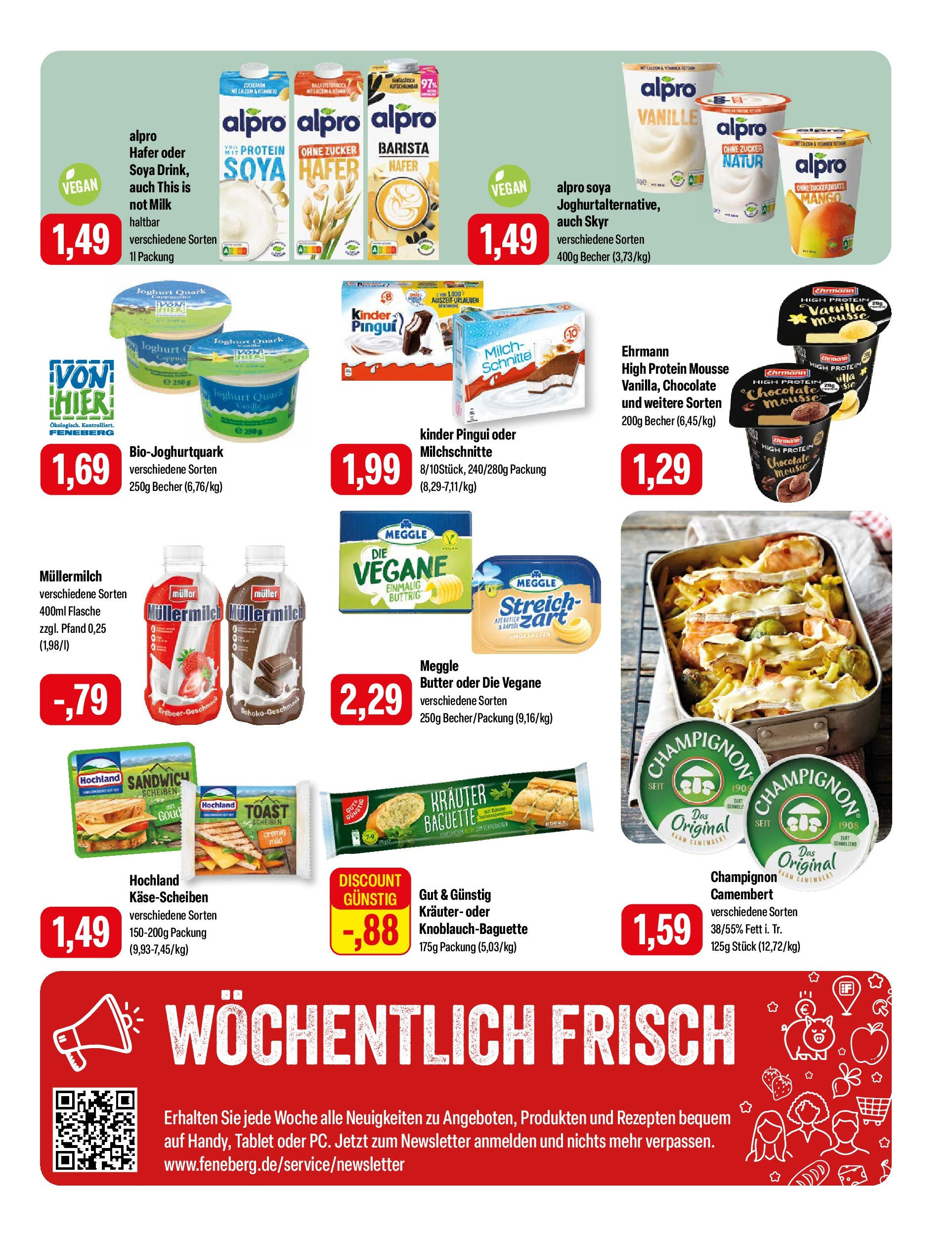 Feneberg Angebote (ab 16.01.2025) zum Blättern | Seite: 7 | Produkte: Milch, Butter, Alpro, Tablet