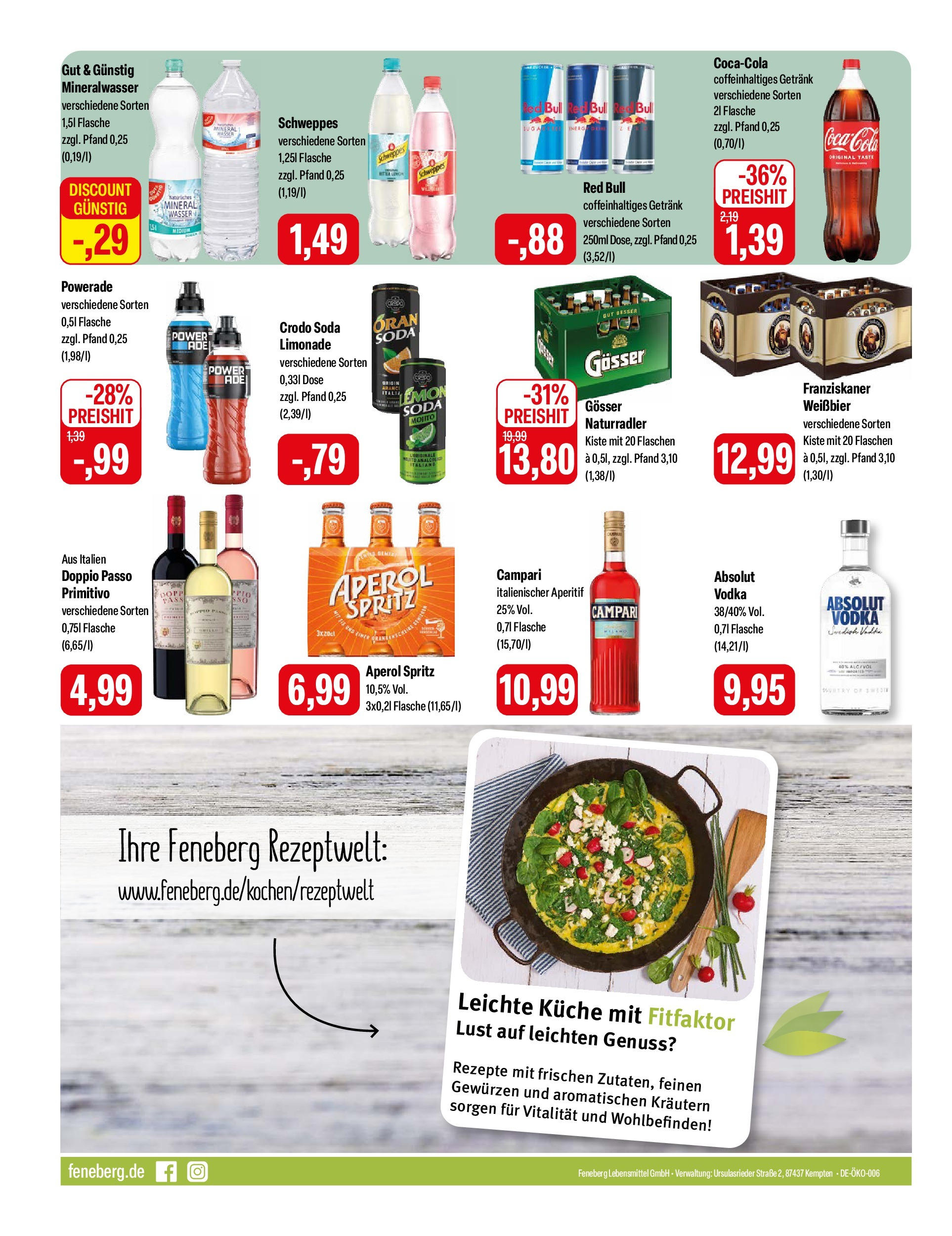 Feneberg Angebote (ab 16.01.2025) zum Blättern | Seite: 12 | Produkte: Coca cola, Limonade, Schweppes, Mineralwasser