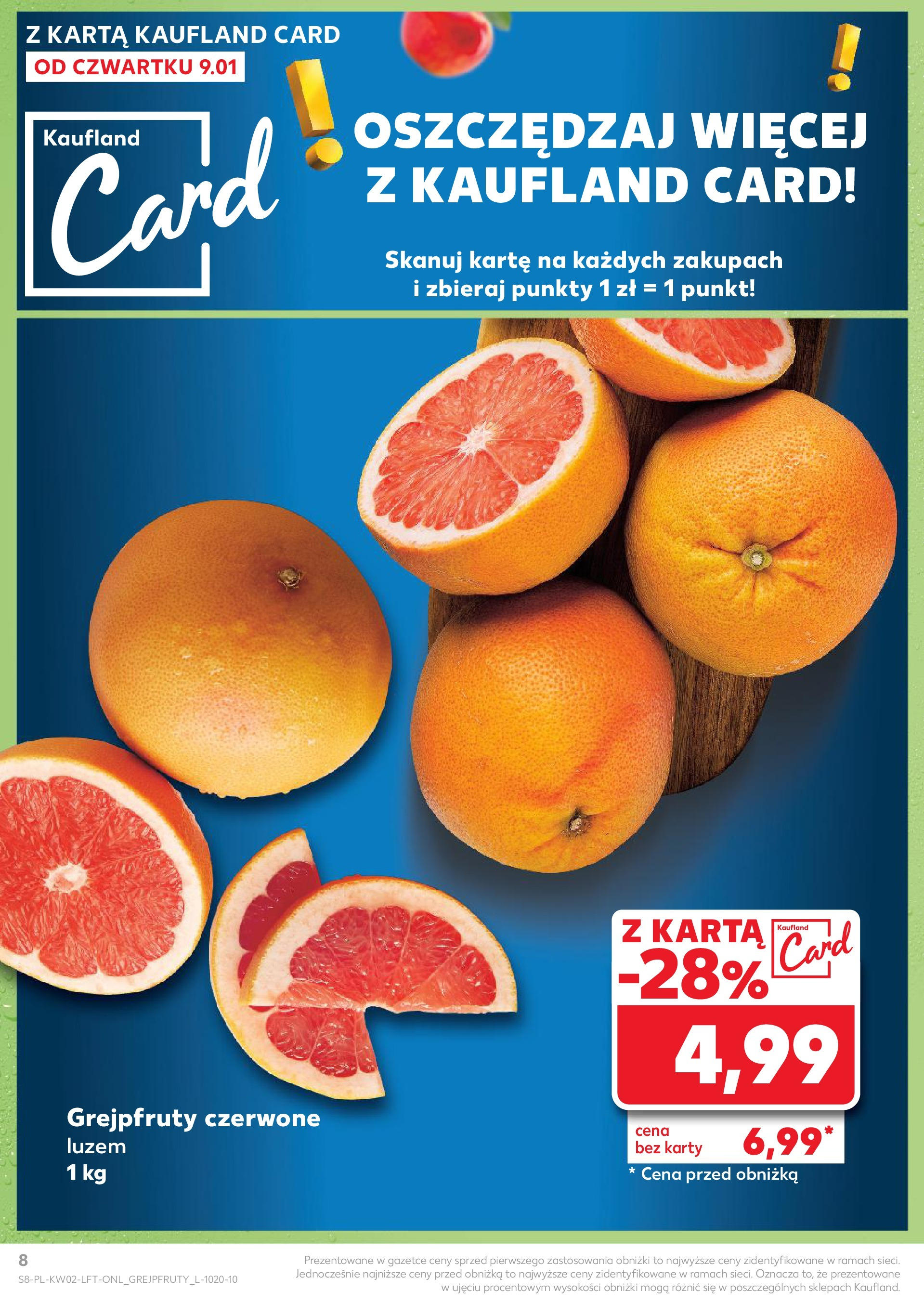 Kaufland gazetka od 09.01.2025 - od jutra PDF | Strona: 8 | Produkty: Karta