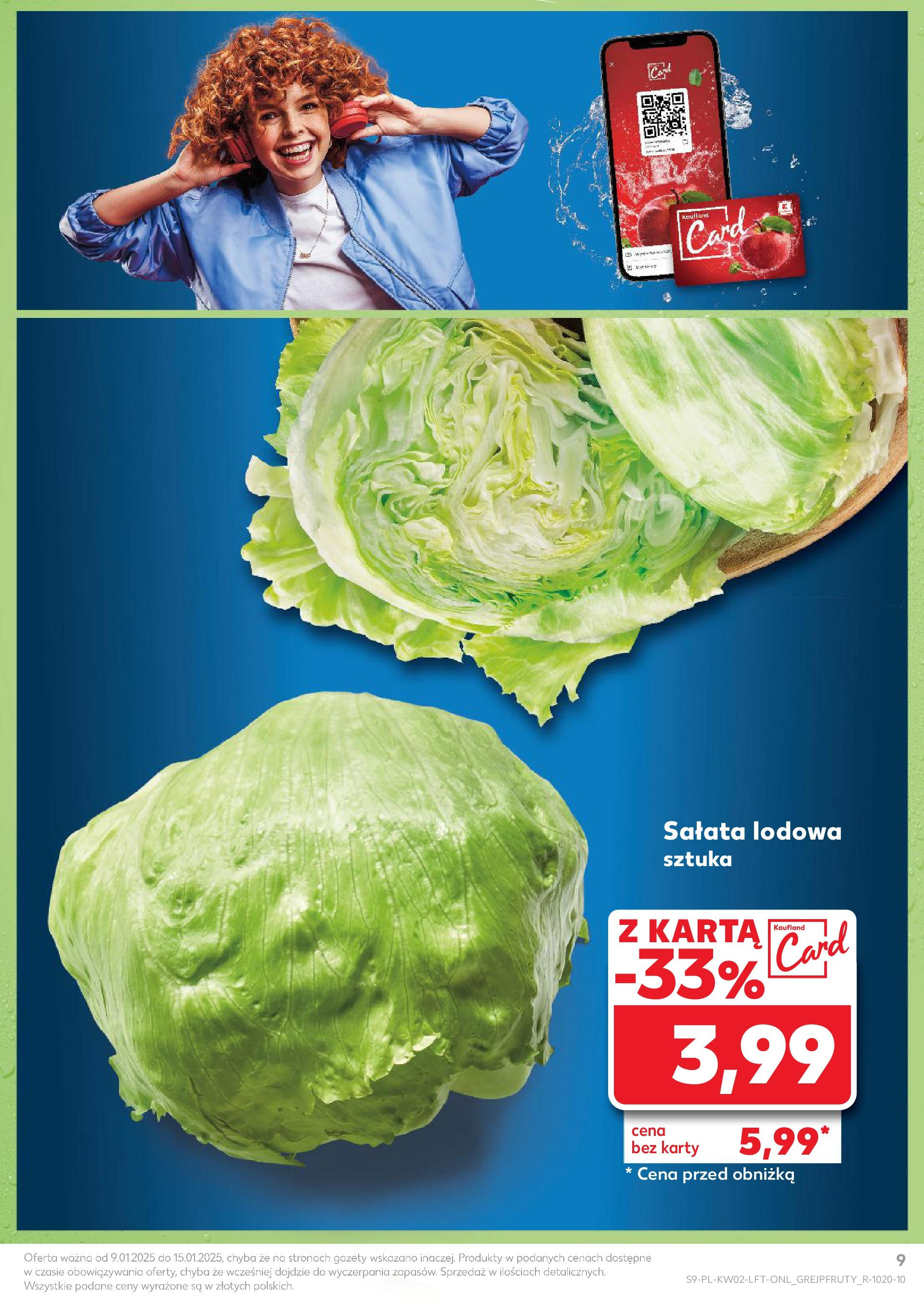 Kaufland gazetka od 09.01.2025 - od jutra PDF | Strona: 9 | Produkty: Karta