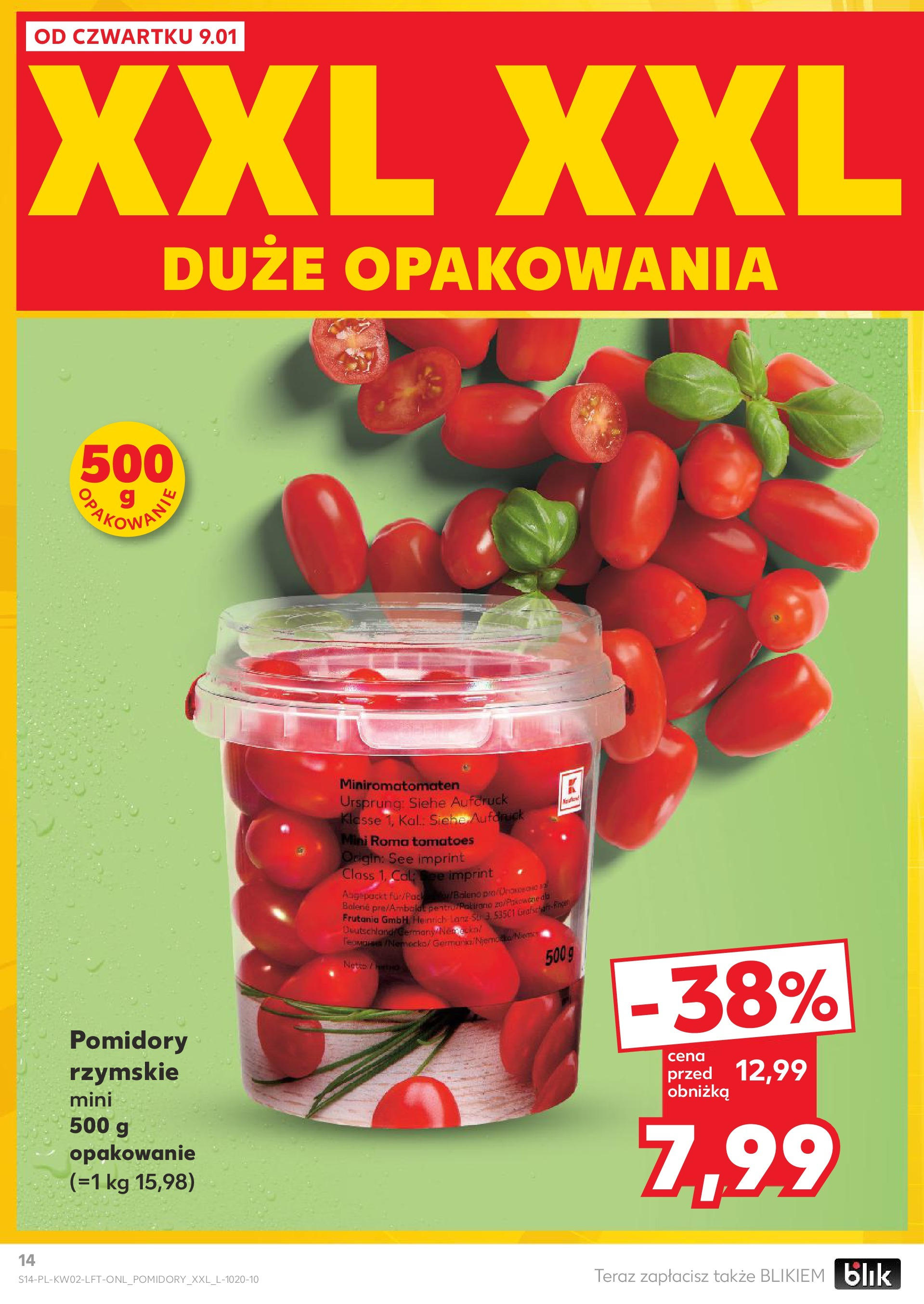 Kaufland gazetka od 09.01.2025 - od jutra PDF | Strona: 14 | Produkty: Pomidory