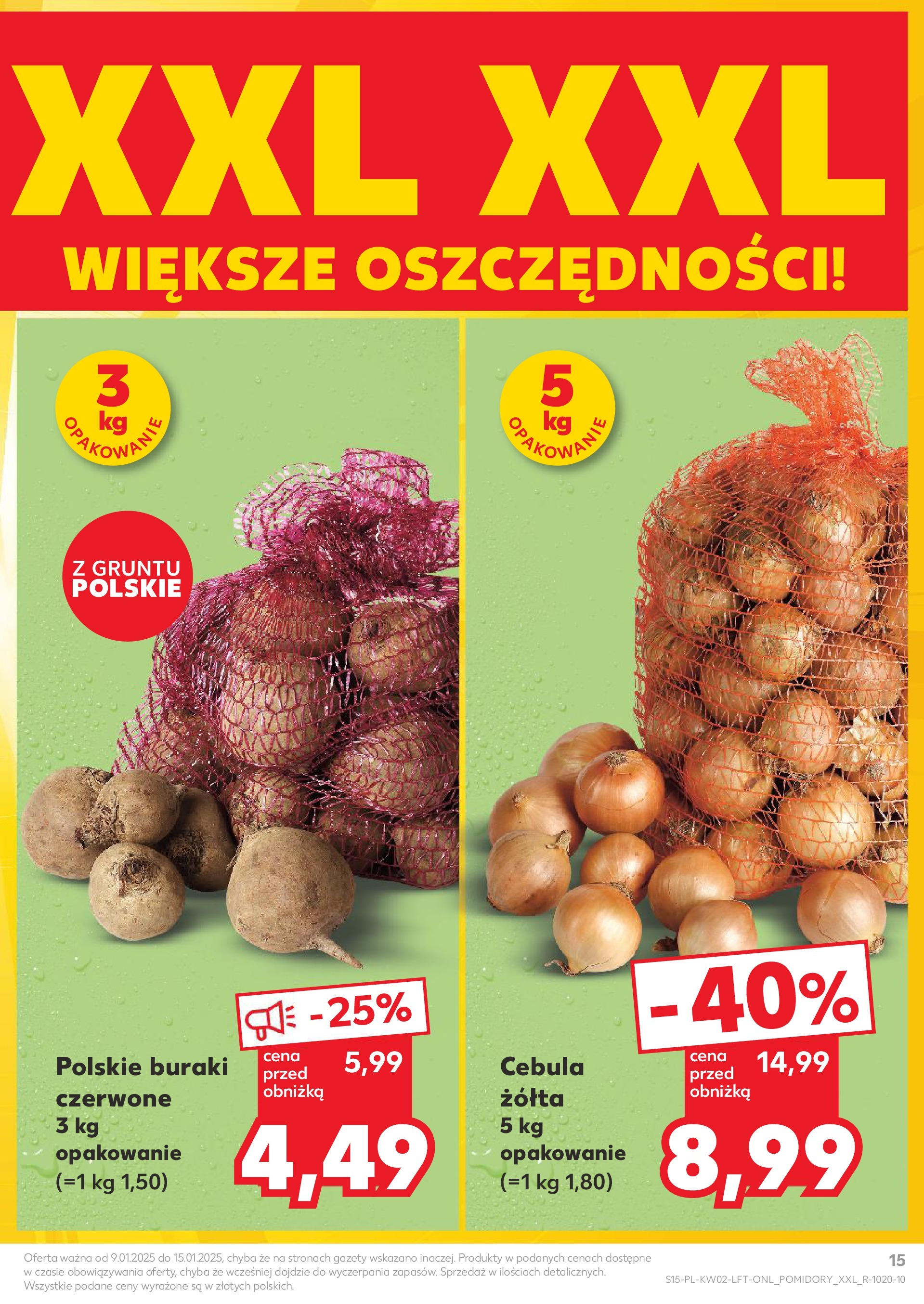 Kaufland gazetka od 09.01.2025 - od jutra PDF | Strona: 15 | Produkty: Buraki