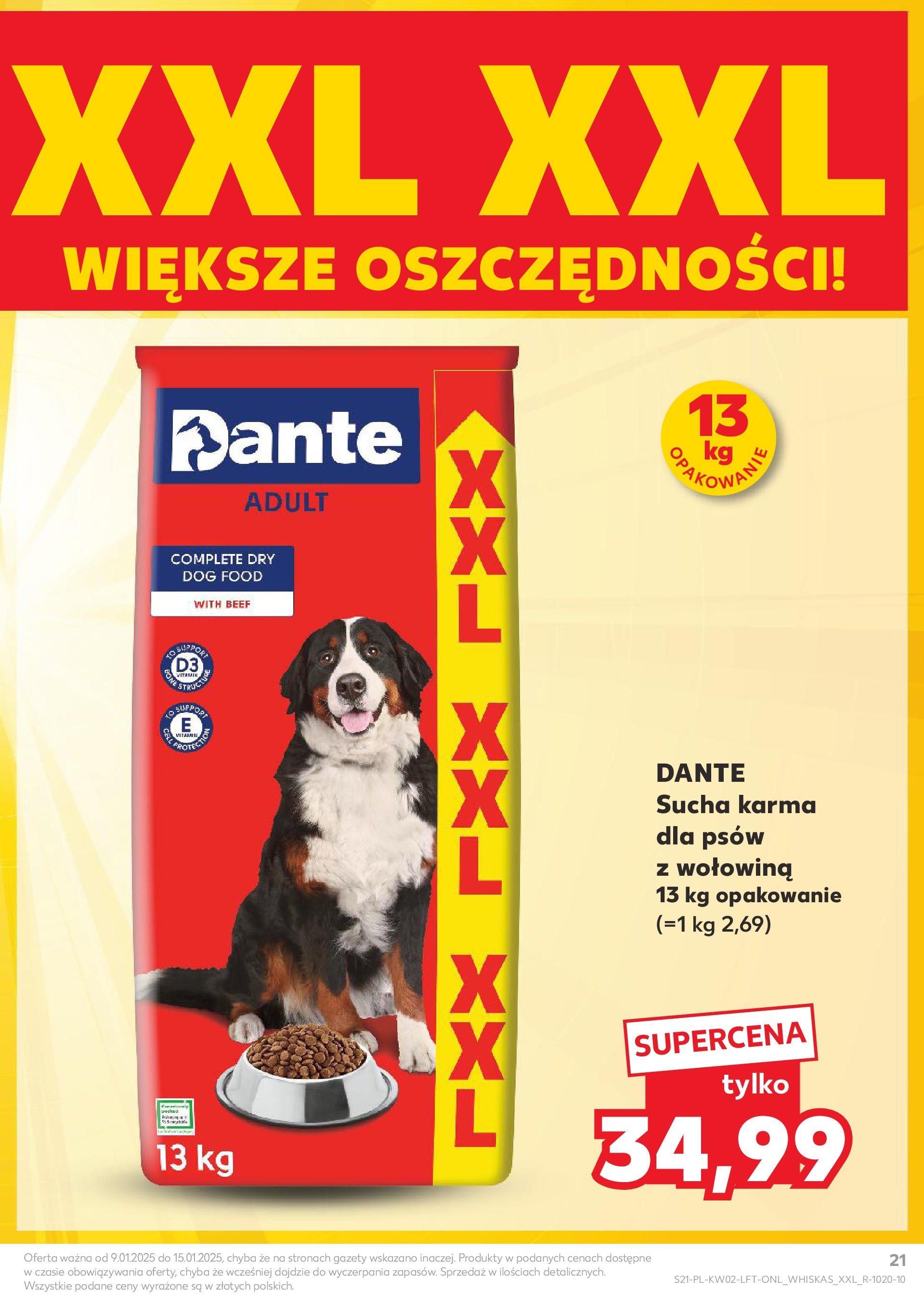 Kaufland gazetka od 09.01.2025 - od jutra PDF | Strona: 21 | Produkty: Wołowina, Karma dla psów