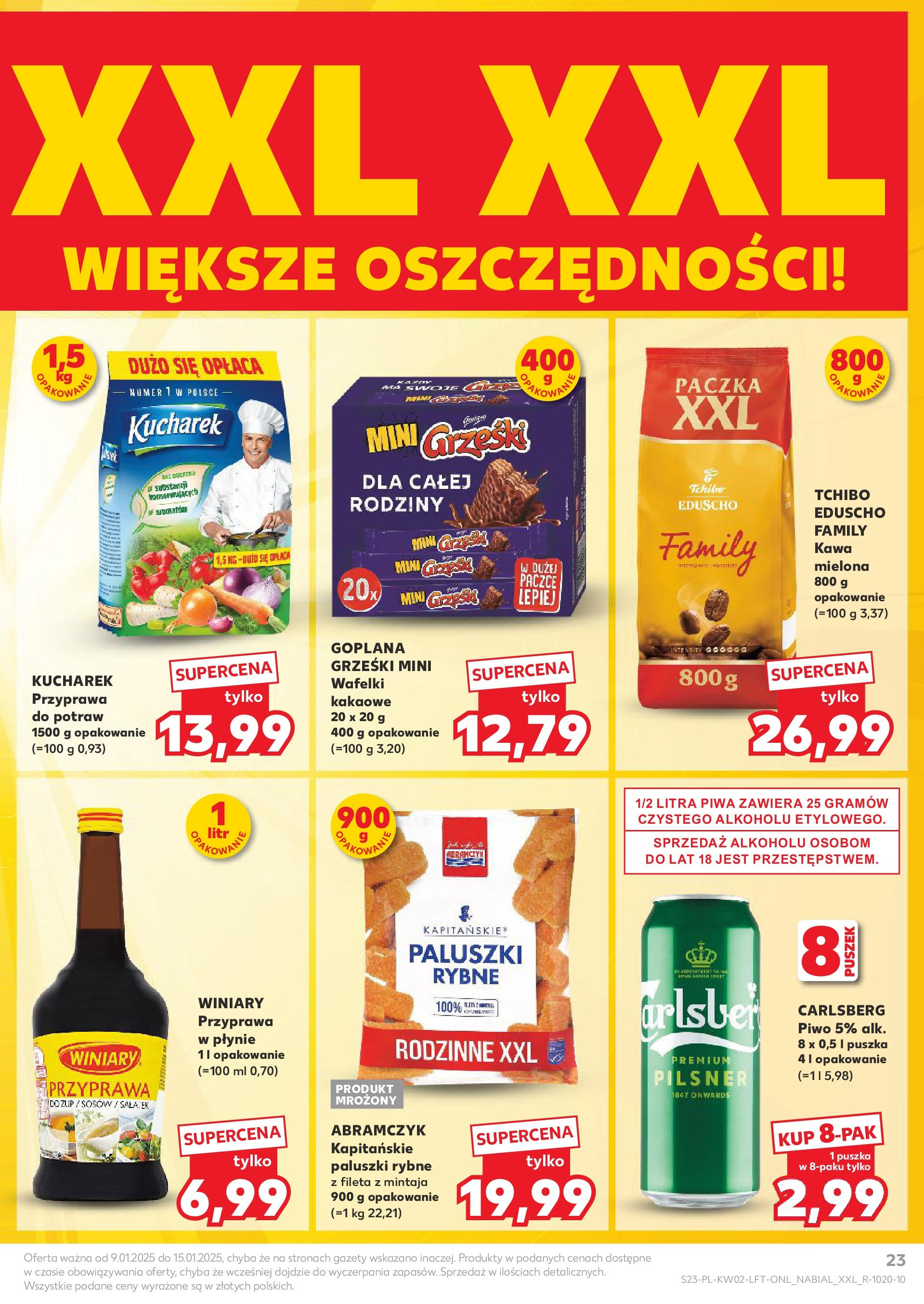 Kaufland gazetka od 09.01.2025 - od jutra PDF | Strona: 23 | Produkty: Tchibo, Paluszki rybne, Paluszki, Kawa