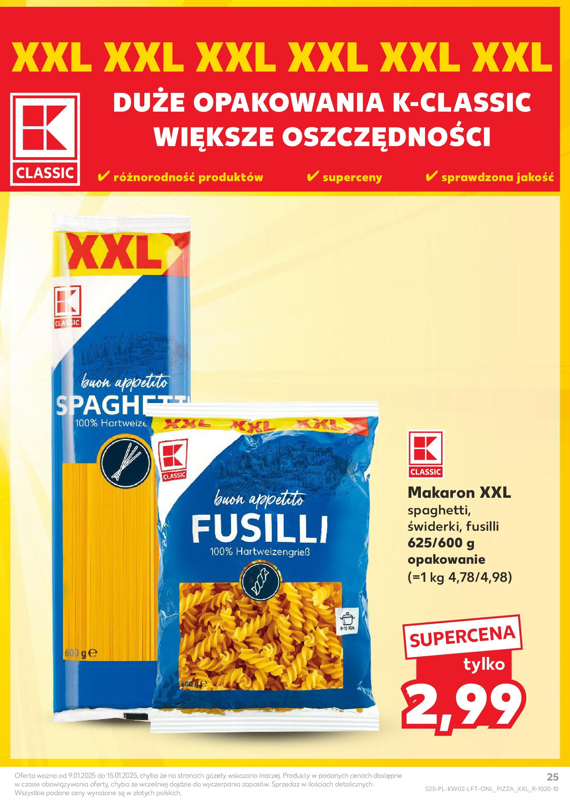 Kaufland gazetka od 09.01.2025 - od jutra PDF | Strona: 25 | Produkty: Makaron