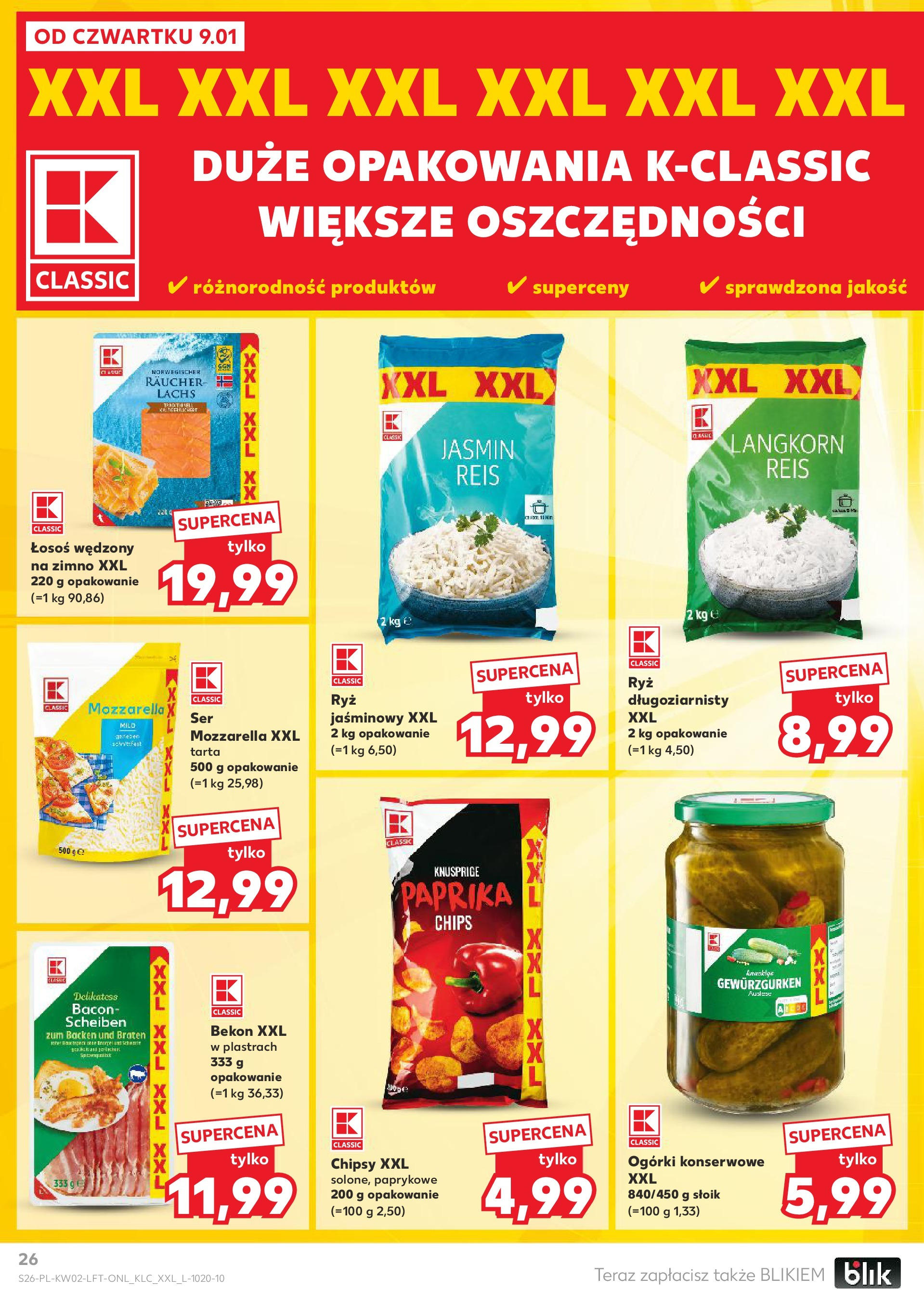 Kaufland gazetka od 09.01.2025 - od jutra PDF | Strona: 26 | Produkty: Łosoś wędzony, Łosoś, Ogórki, Ogórki konserwowe