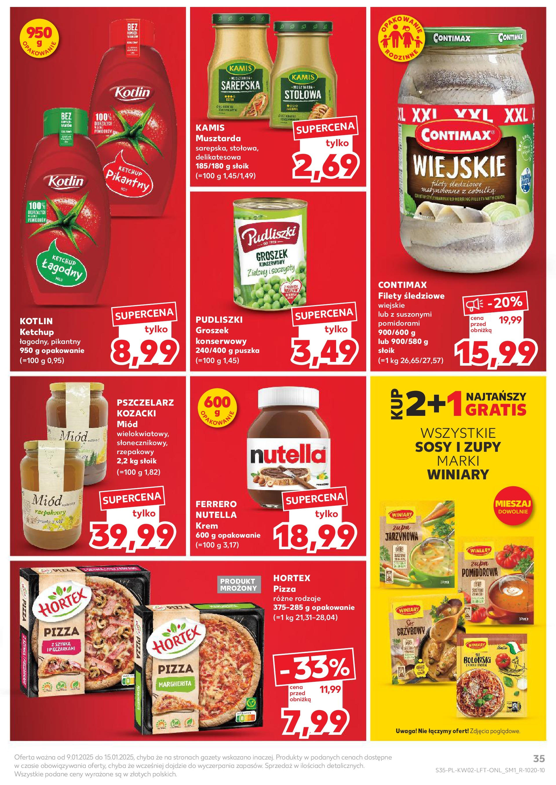 Kaufland gazetka od 09.01.2025 - od jutra PDF | Strona: 35 | Produkty: Miód, Szynka, Musztarda, Krem