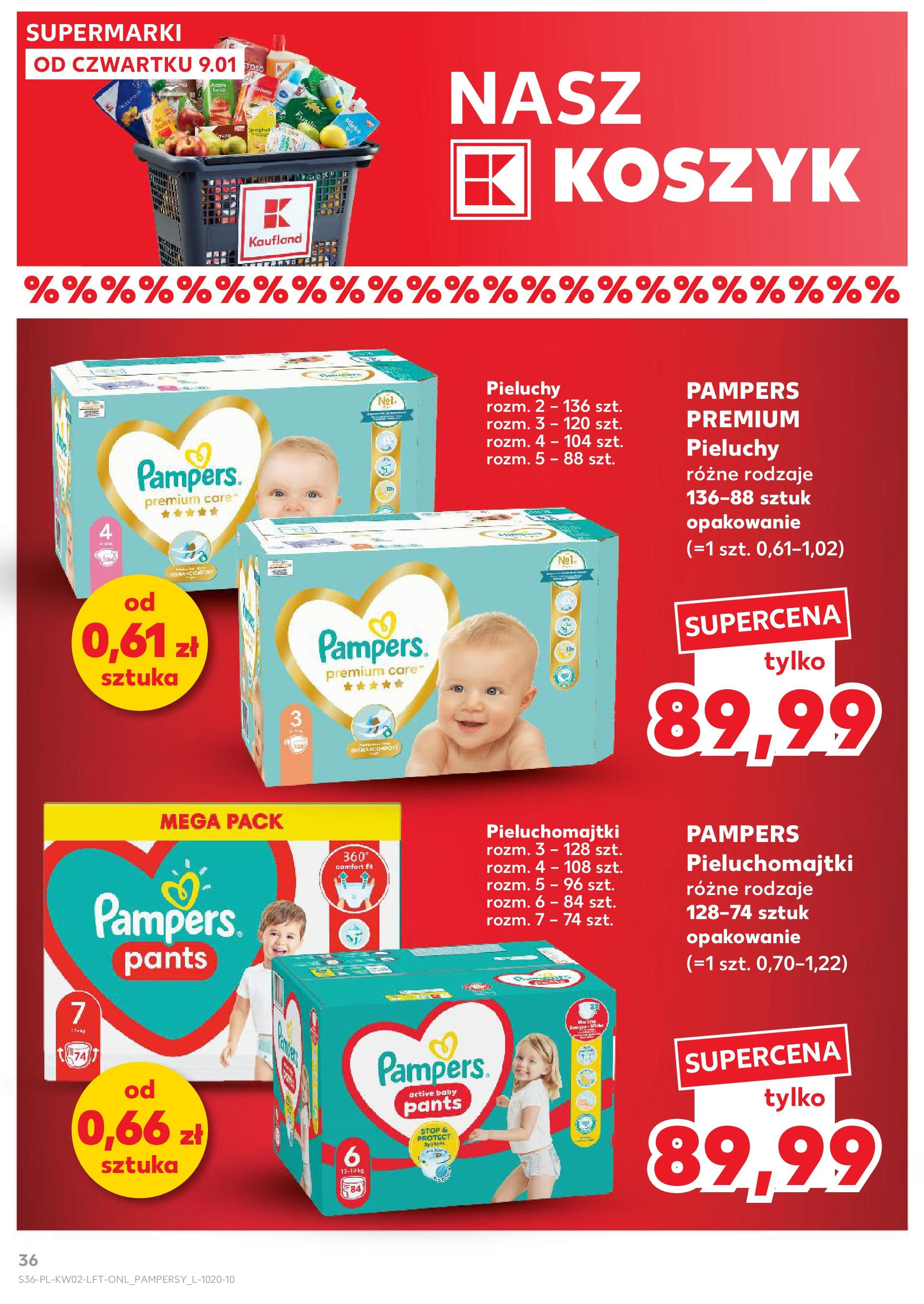 Kaufland gazetka od 09.01.2025 - od jutra PDF | Strona: 36 | Produkty: Pampers, Pieluchomajtki, Pampersy