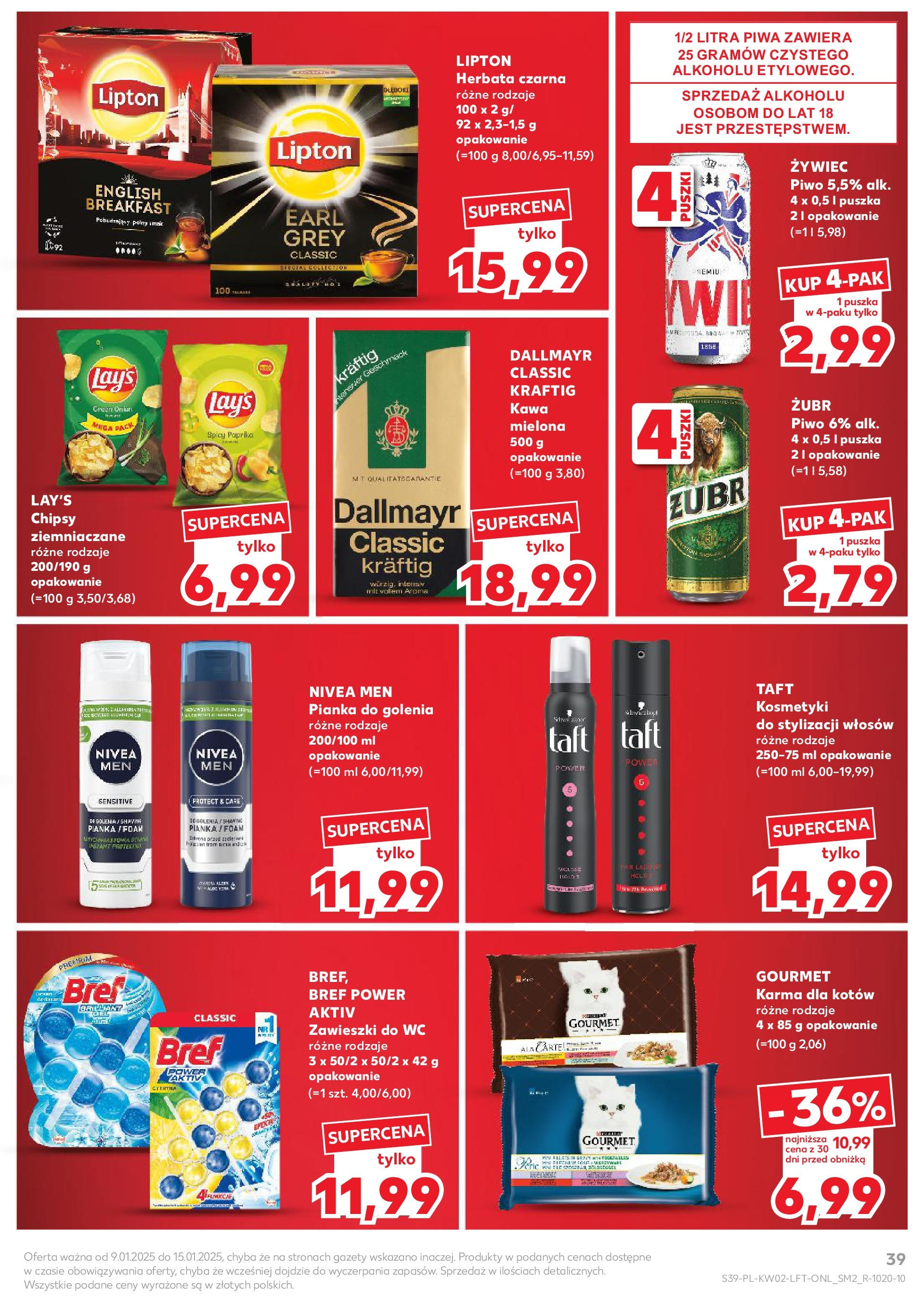 Kaufland gazetka od 09.01.2025 - od jutra PDF | Strona: 39 | Produkty: Cytryna, Chipsy, Kosmetyki, Kawa