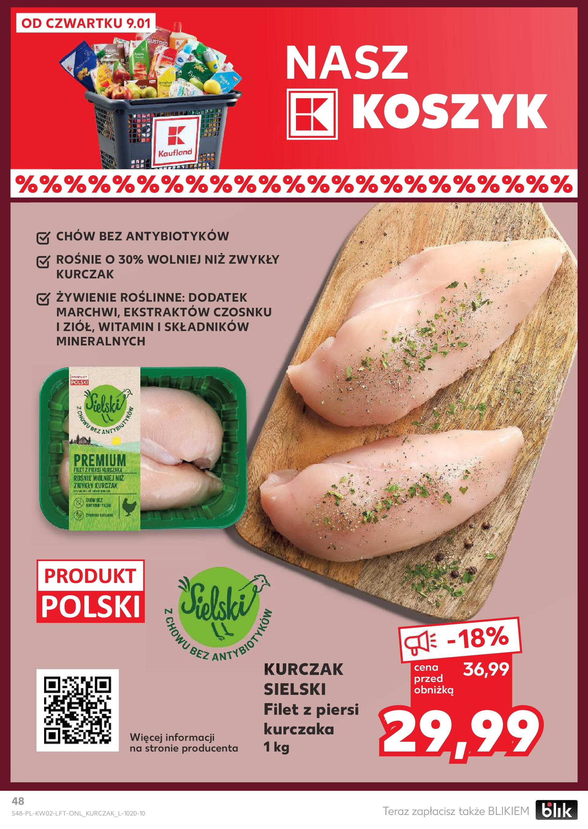 Kaufland gazetka od 09.01.2025 - od jutra PDF | Strona: 48 | Produkty: Kurczak, Piersi, Filet z piersi kurczaka