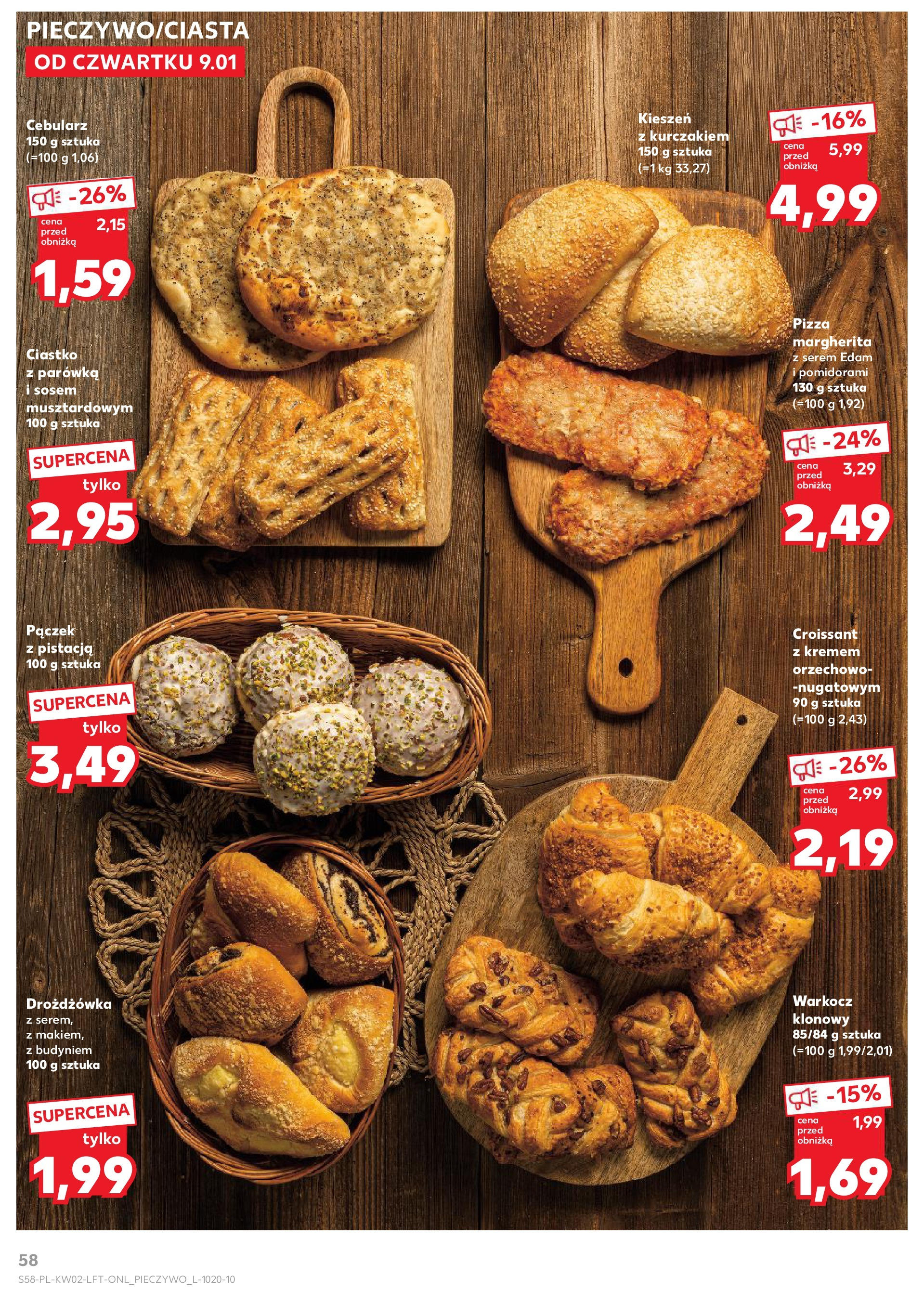 Kaufland gazetka od 09.01.2025 - od jutra PDF | Strona: 58 | Produkty: Pieczywo, Pizza