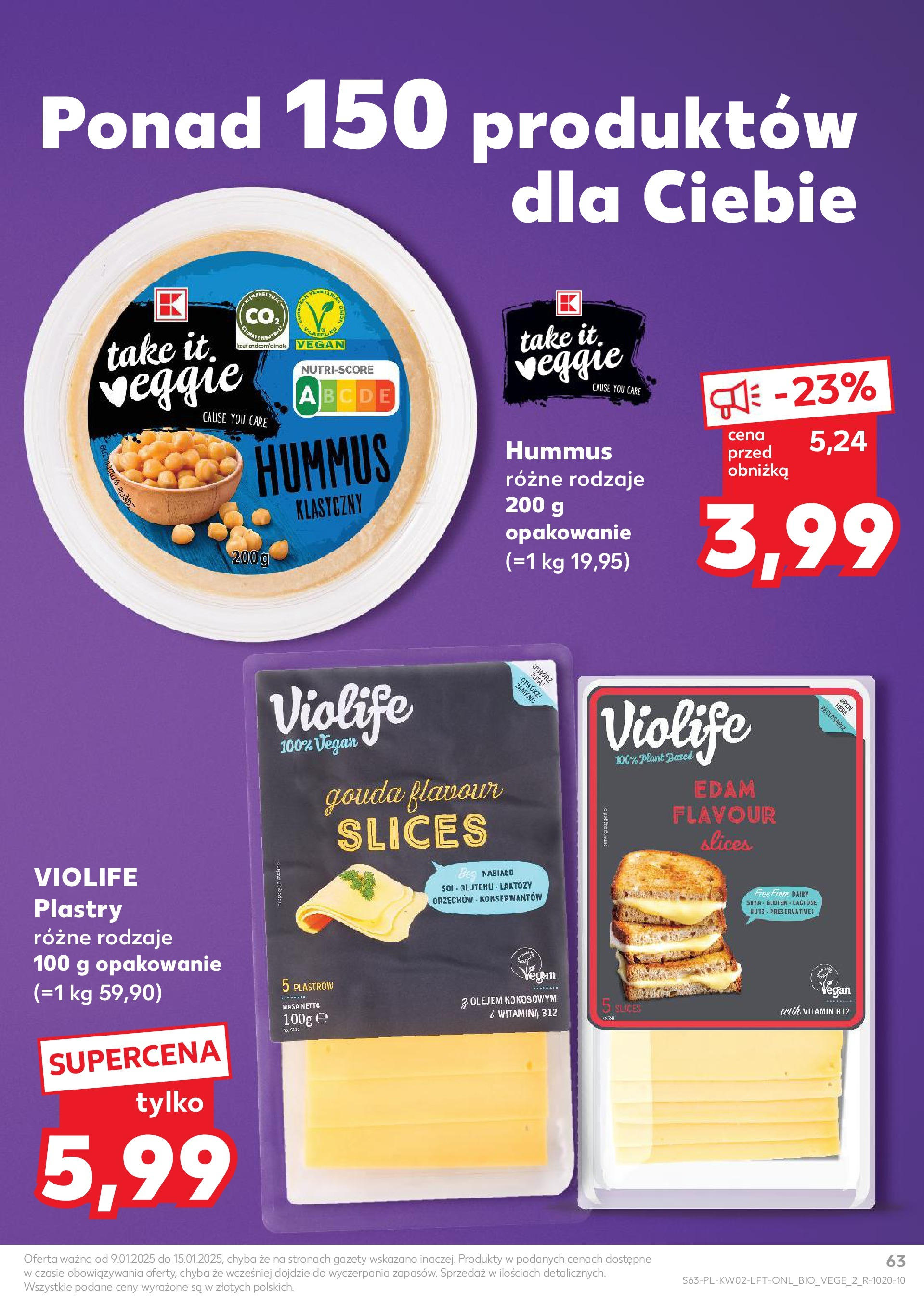 Kaufland gazetka od 09.01.2025 - od jutra PDF | Strona: 63 | Produkty: Hummus