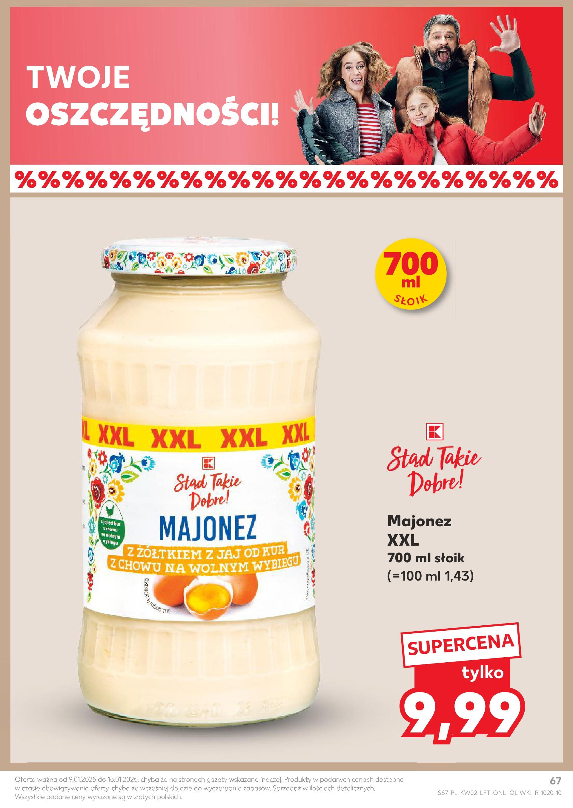 Kaufland gazetka od 09.01.2025 - od jutra PDF | Strona: 67 | Produkty: Majonez