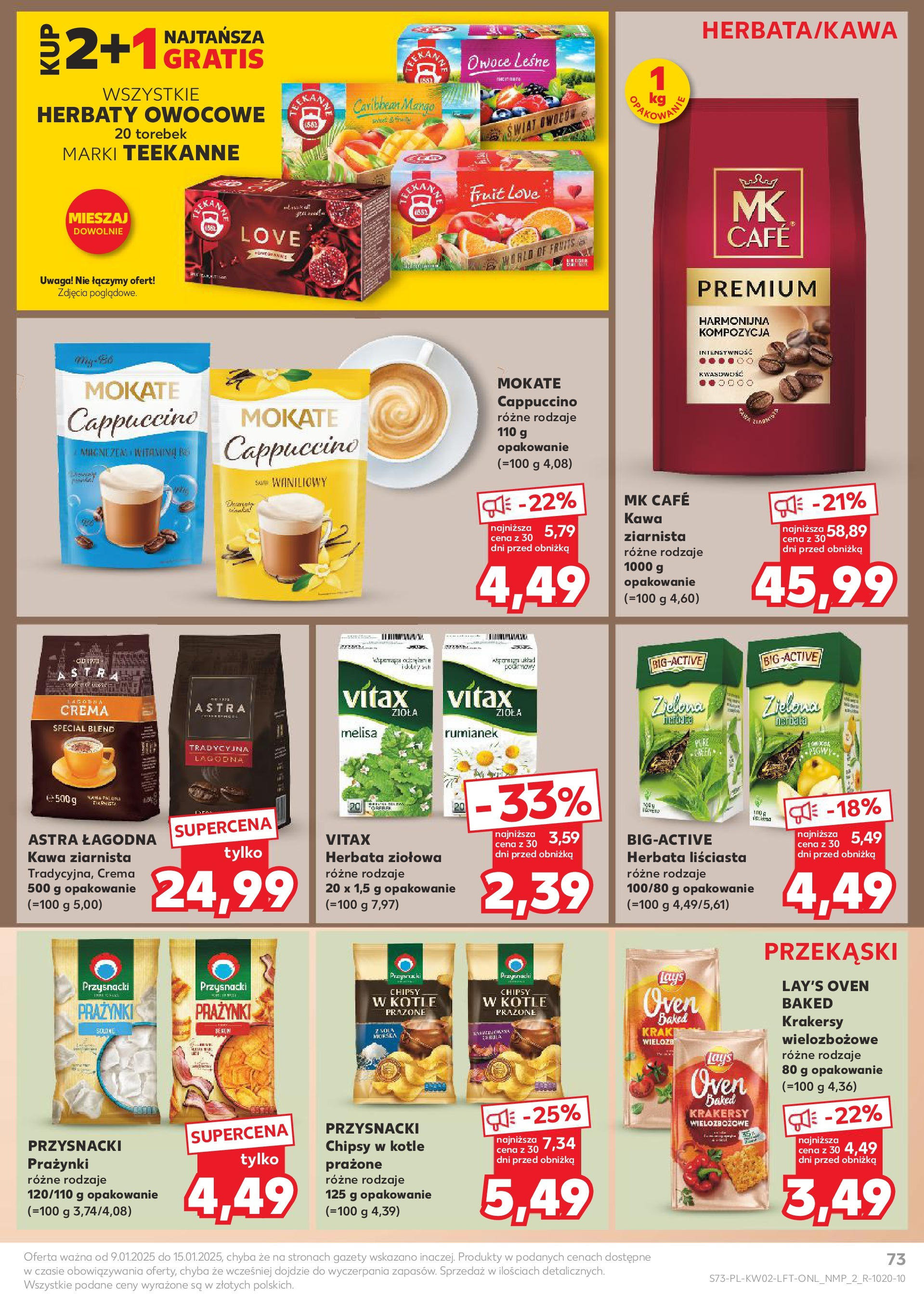 Kaufland gazetka od 09.01.2025 - od jutra PDF | Strona: 73 | Produkty: Mango, Chipsy, Kawa ziarnista, Owoce