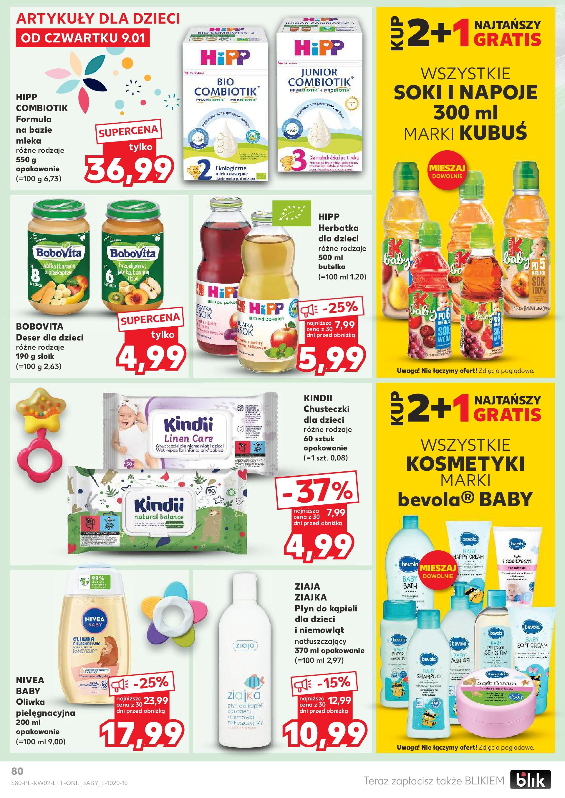 Kaufland gazetka od 09.01.2025 - od jutra PDF | Strona: 80 | Produkty: Kosmetyki, Mleko, Puder, Woda