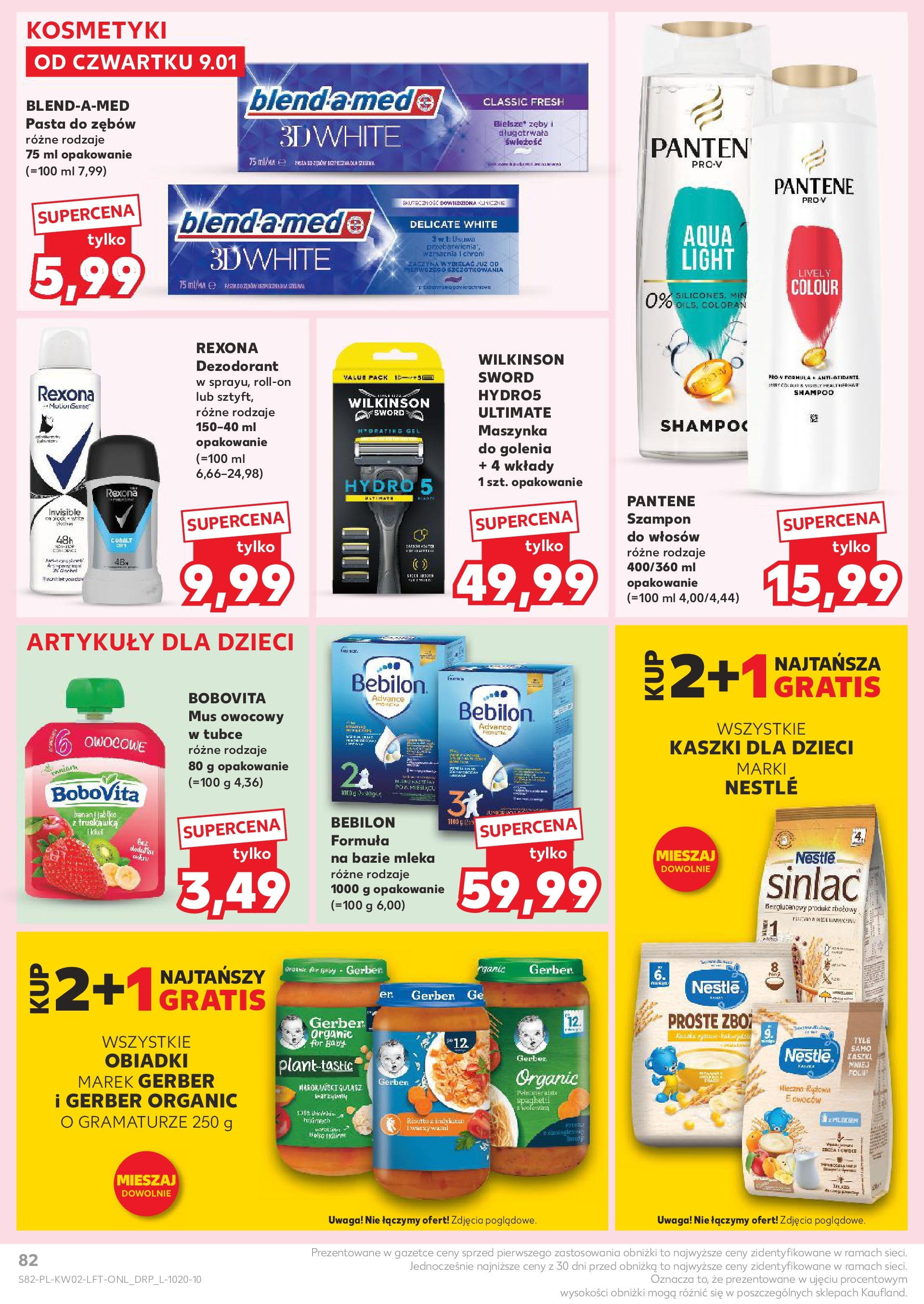 Kaufland gazetka od 09.01.2025 - od jutra PDF | Strona: 82 | Produkty: Mleka, Kiwi, Dezodorant, Pasta do zębów