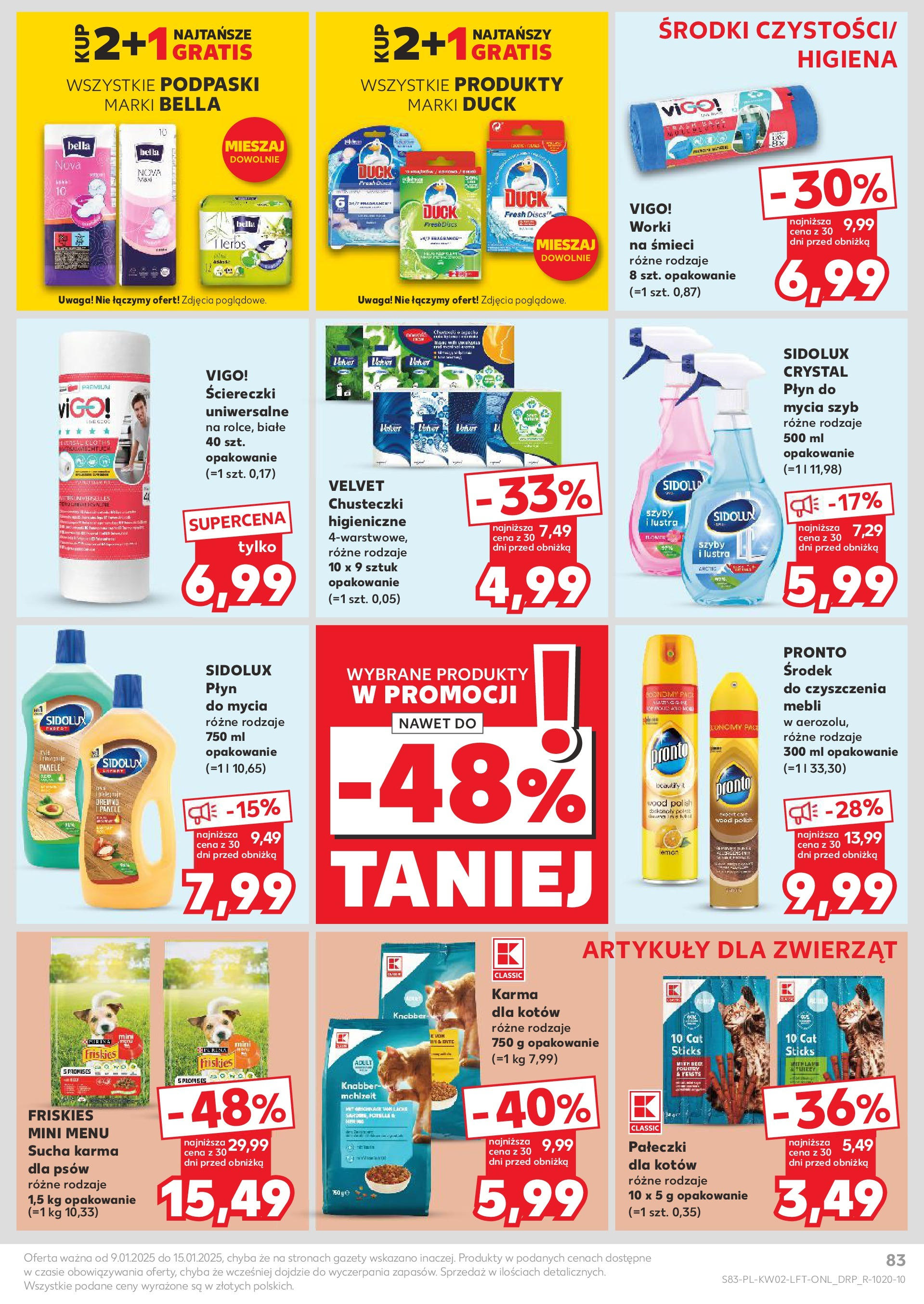 Kaufland gazetka od 09.01.2025 - od jutra PDF | Strona: 83 | Produkty: Podpaski