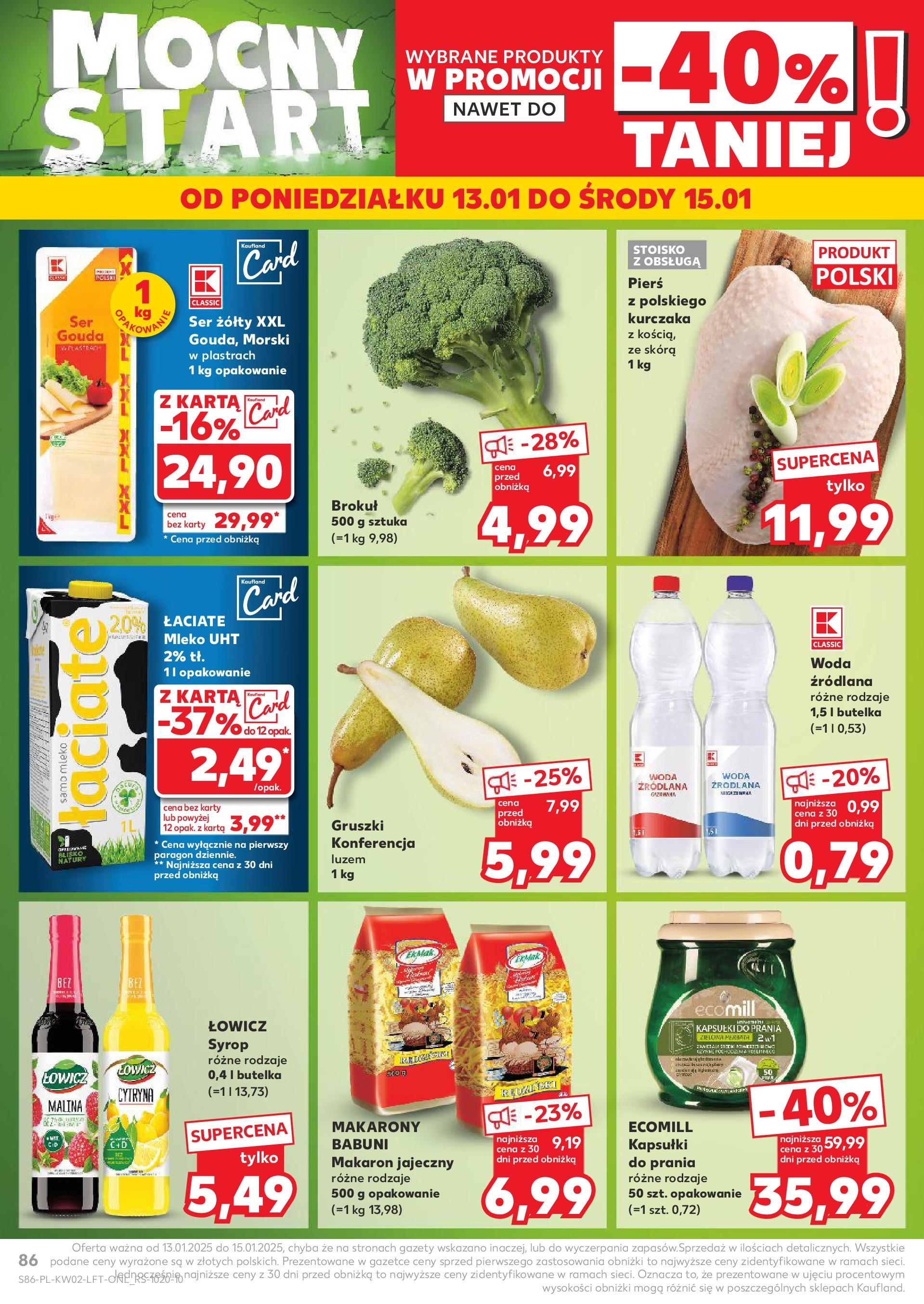 Kaufland gazetka od 09.01.2025 - od jutra PDF | Strona: 86 | Produkty: Karta, Syrop, Mleko, Woda