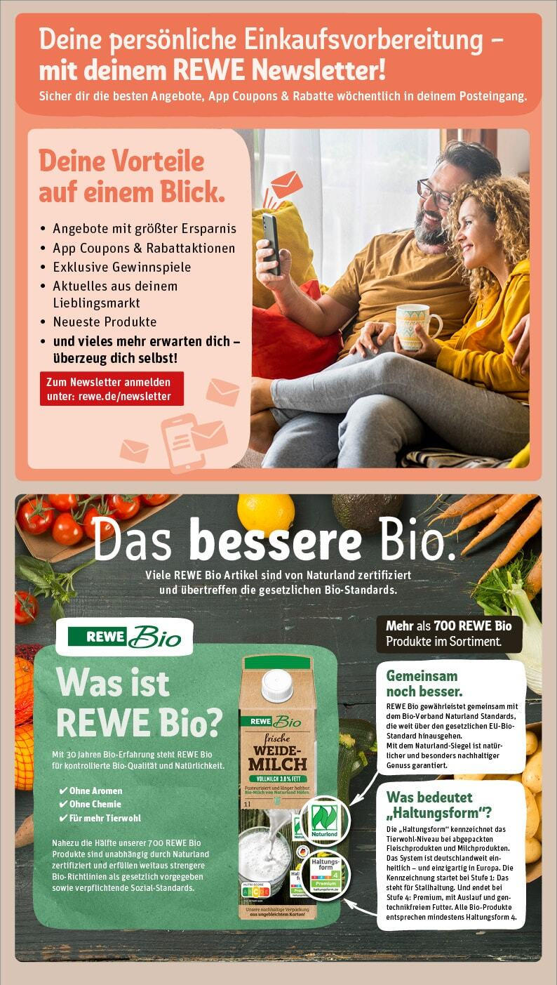 Rewe - Biberach, Eisenbahnstr. 9/11 (ab 13.01.2025) zum Blättern » Angebote | Seite: 25 | Produkte: Milch