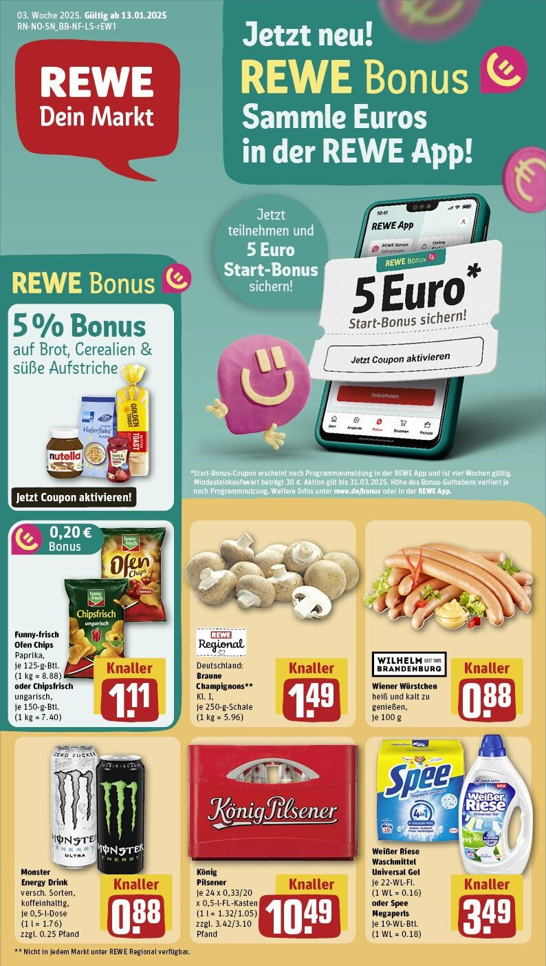 REWE Prospekt ab 13.01.2025 nächste Woche - Braunschweig, Celler Straße 2