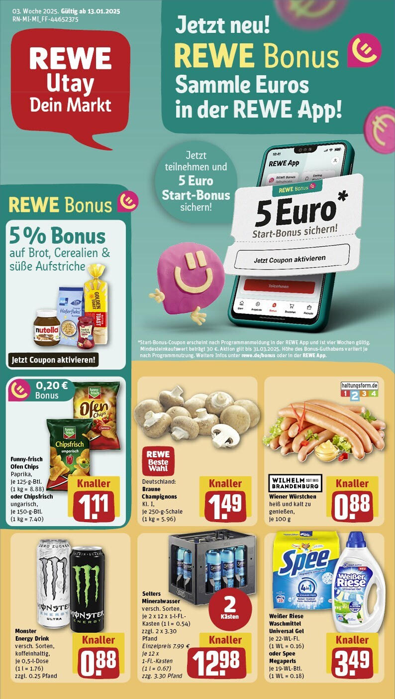 REWE Prospekt ab 13.01.2025 nächste Woche - Frankfurt / Bockenheim, Kuhwaldstraße 6