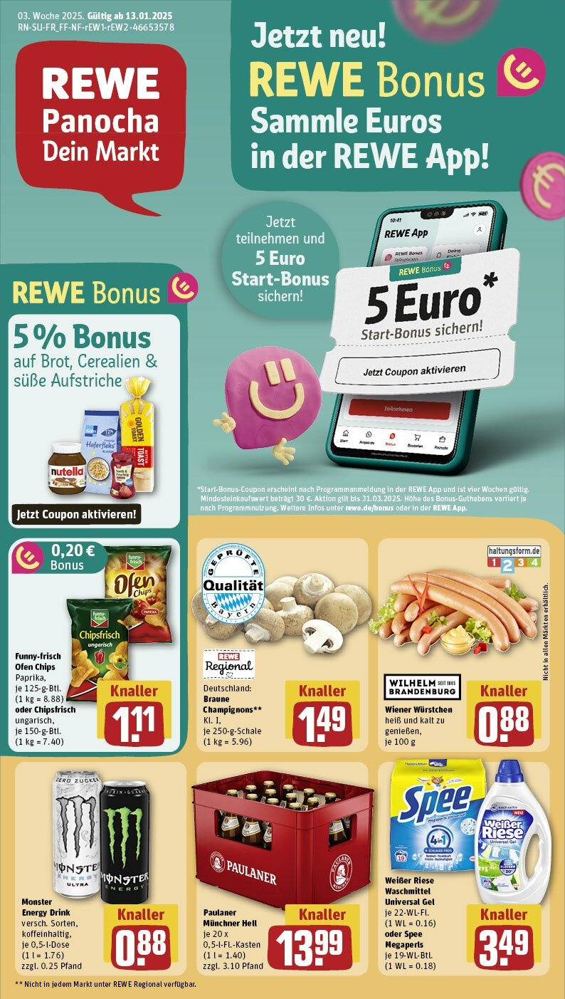 REWE Prospekt ab 13.01.2025 nächste Woche - Veitshöchheim, Pont-l'Eveque-Allee 1