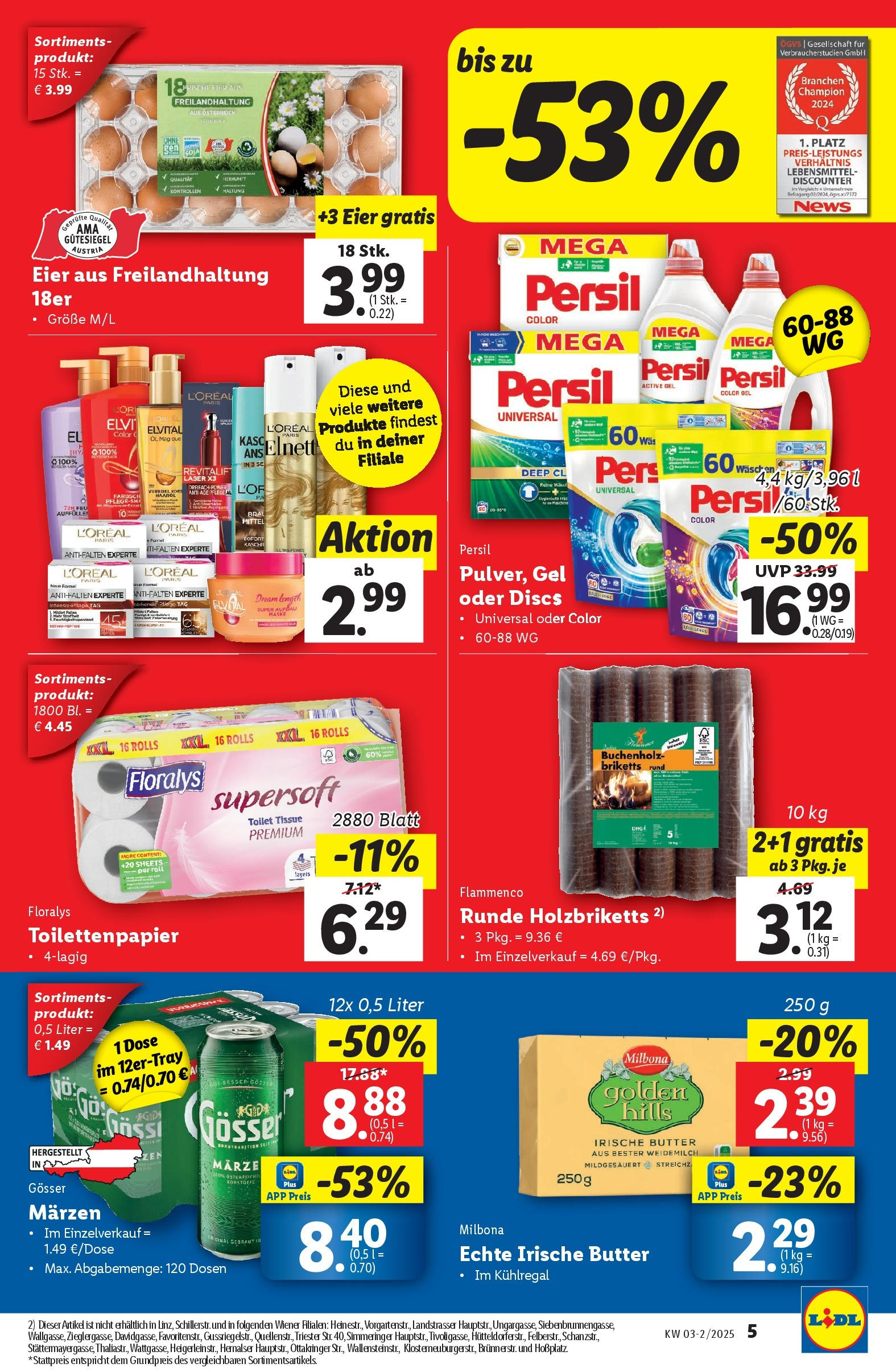 Lidl Flugblatt - Wien ab 16.01.2025 - Angebote ab donnerstag | Seite: 5 | Produkte: Butter, Maske, Eier, Öl