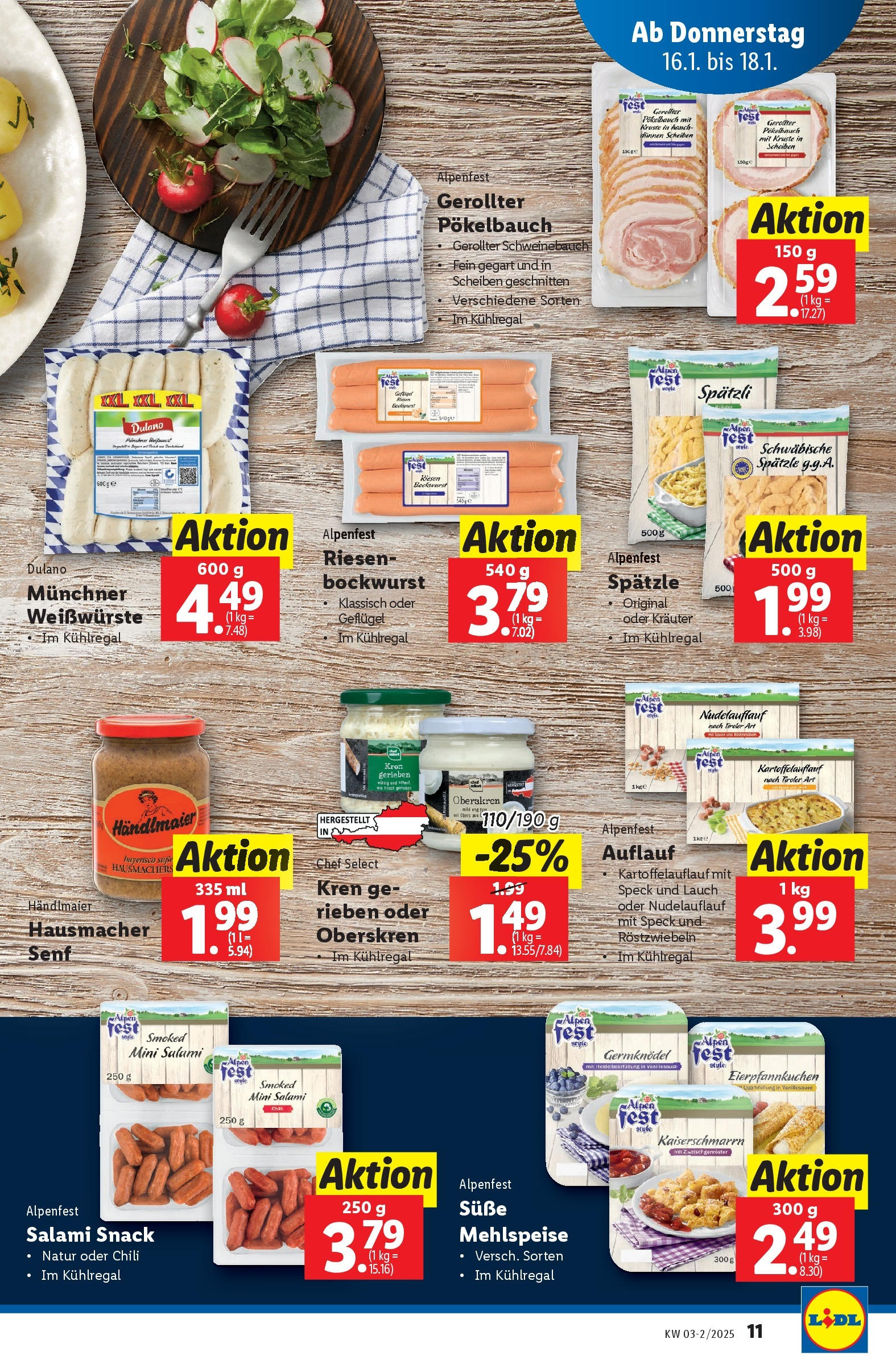 Lidl Flugblatt - Wien ab 16.01.2025 - Angebote ab donnerstag | Seite: 11 | Produkte: Chili, Salami