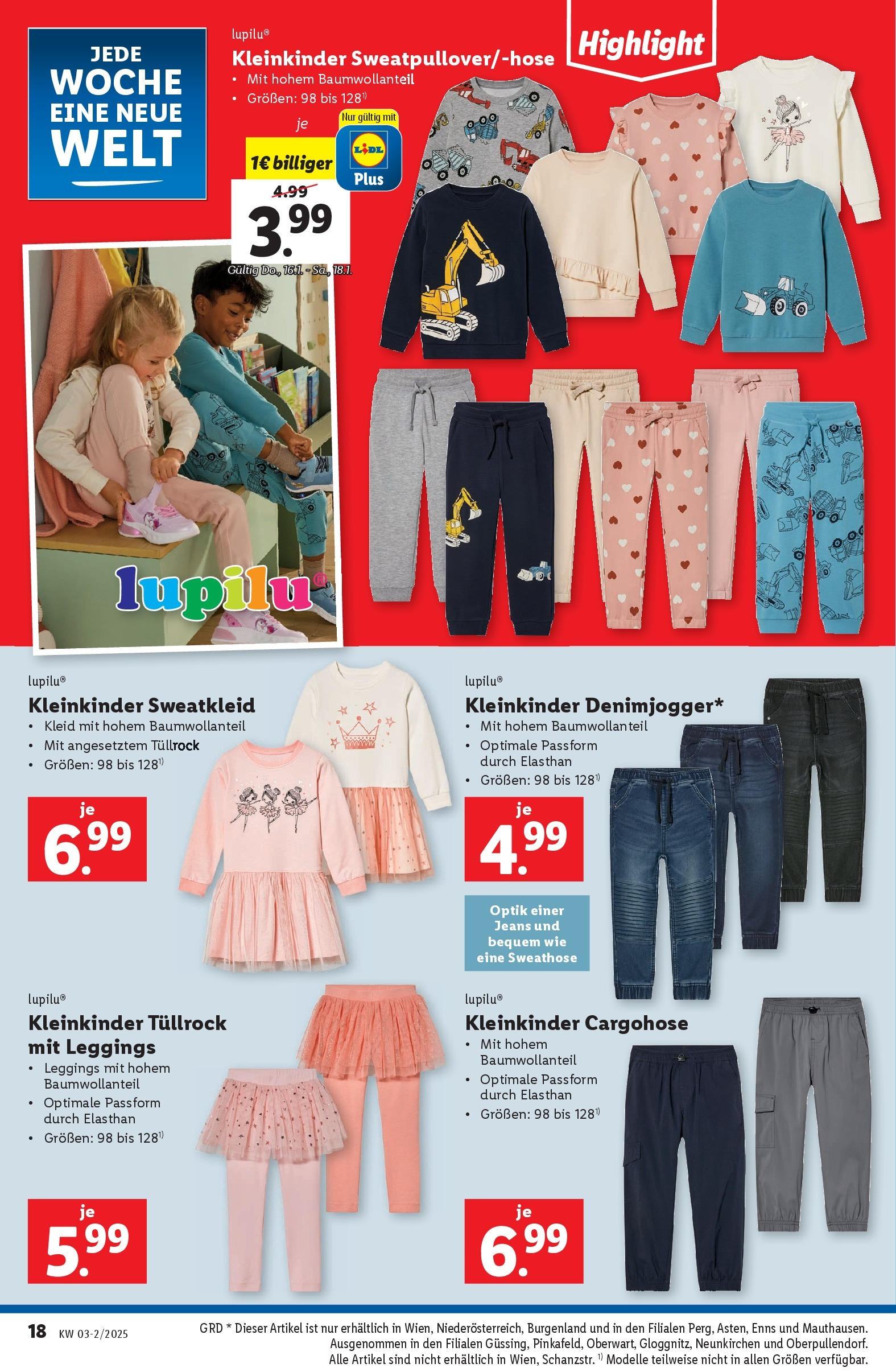 Lidl Flugblatt - Wien ab 16.01.2025 - Angebote ab donnerstag | Seite: 18 | Produkte: Leggings, Kleid, Jeans