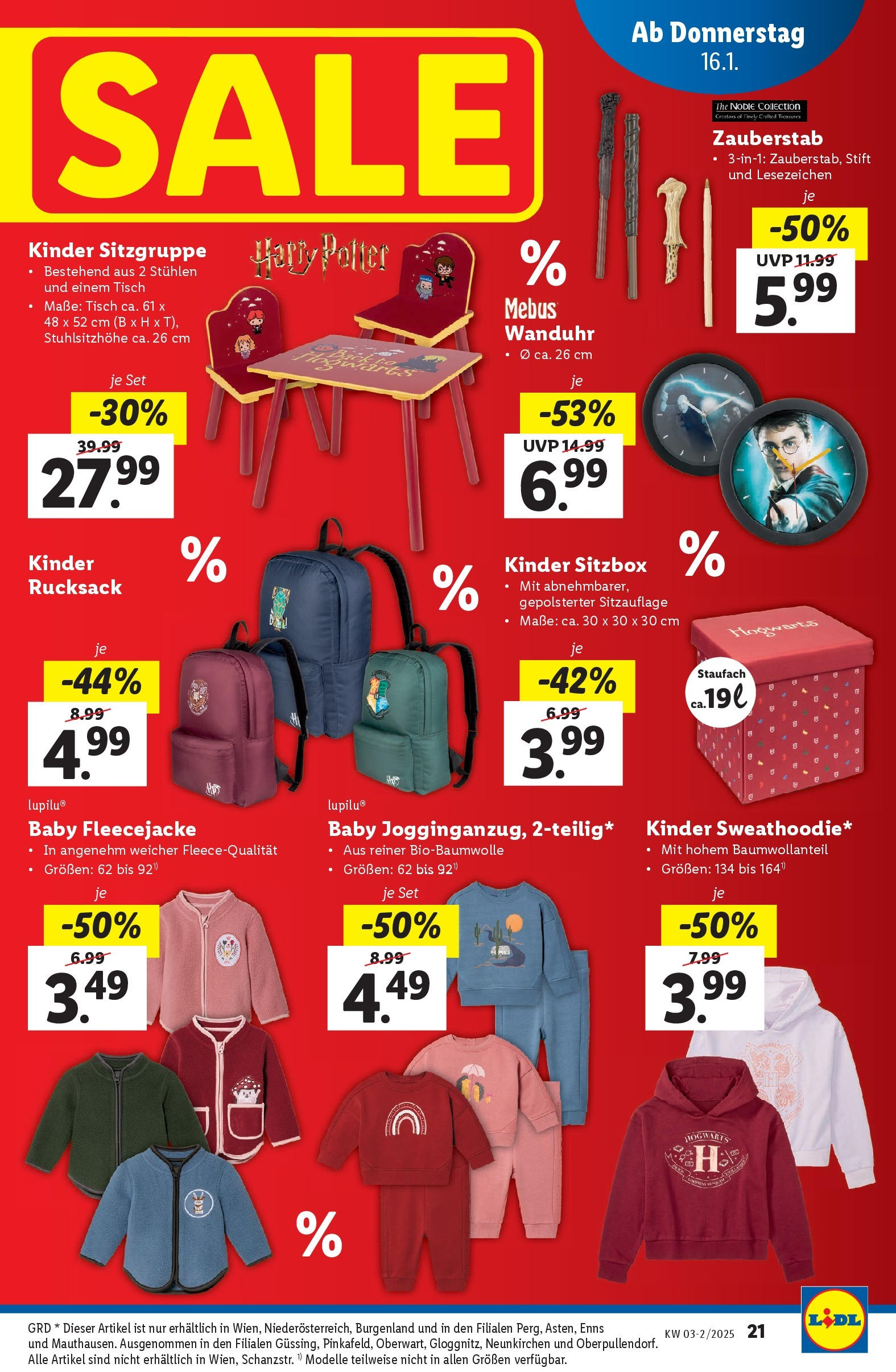 Lidl Flugblatt - Wien ab 16.01.2025 - Angebote ab donnerstag | Seite: 21 | Produkte: Rucksack, Tisch