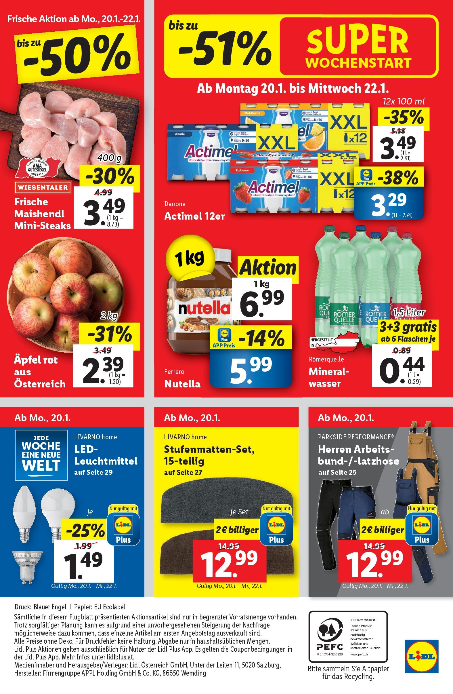 Lidl Flugblatt - Wien ab 16.01.2025 - Angebote ab donnerstag | Seite: 38 | Produkte: Wasser, Äpfel