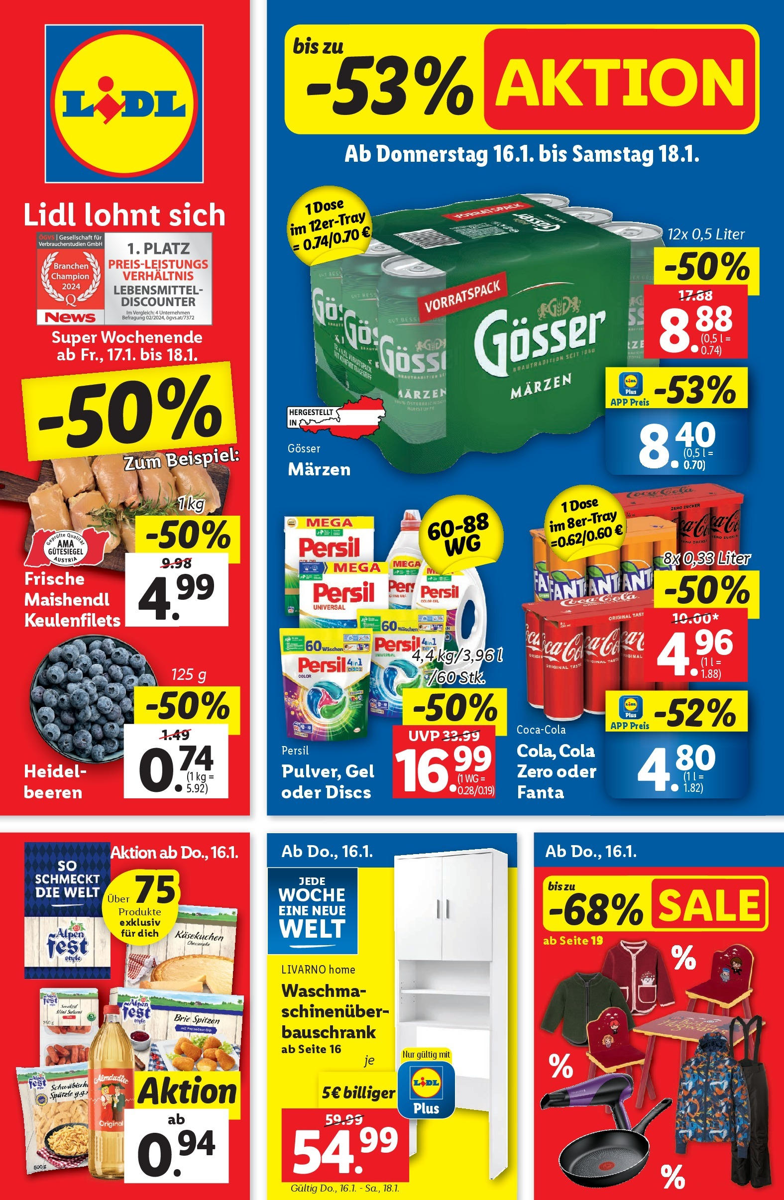  LIDL Flugblatt ab 16.01.2025 - Angebote "Graz, Liezen, Oberwart" - Seite 1