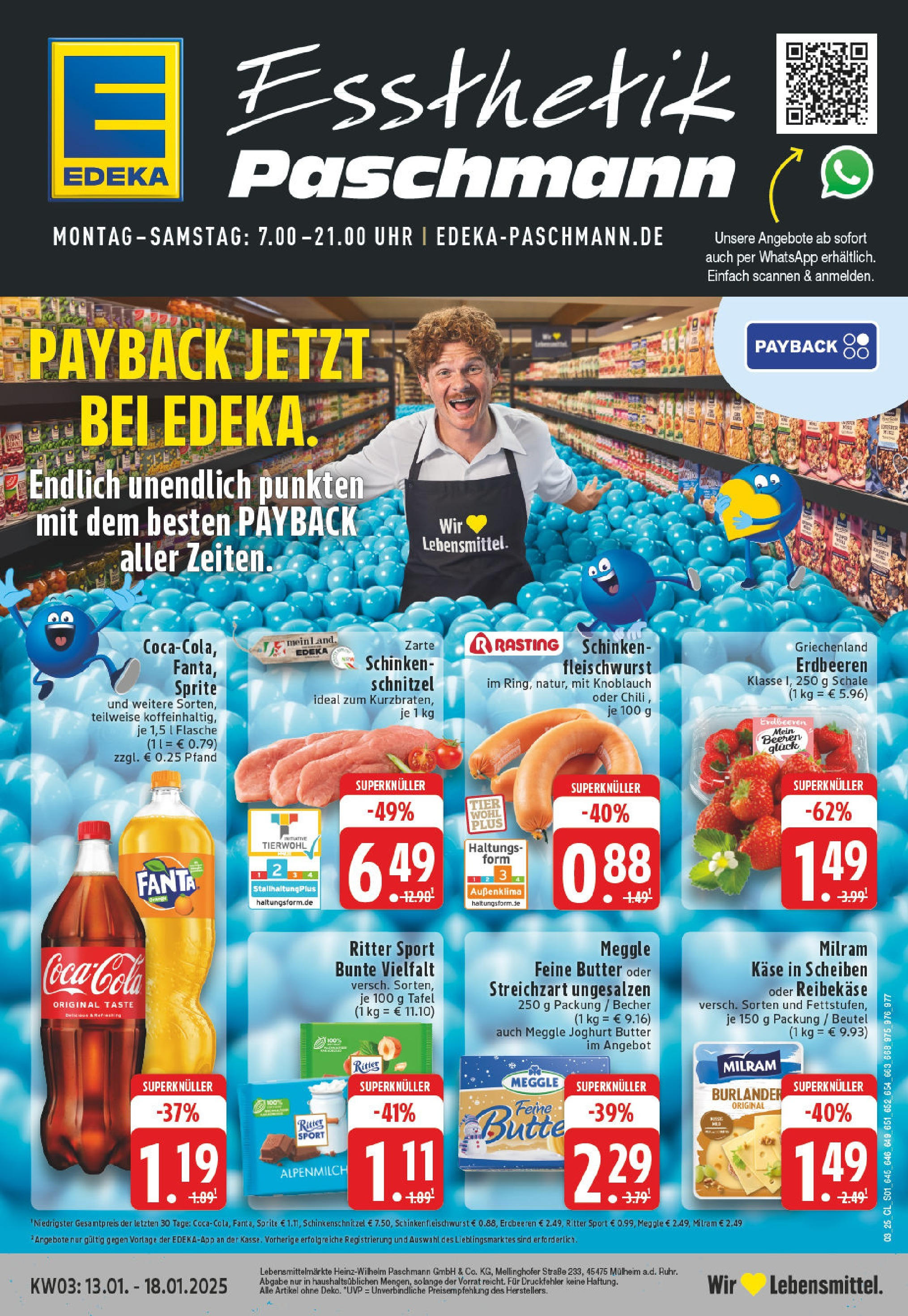 EDEKA Prospekt ab 13.01.2025 - Mülheim an der Ruhr, Düsseldorfer Straße 116a Online