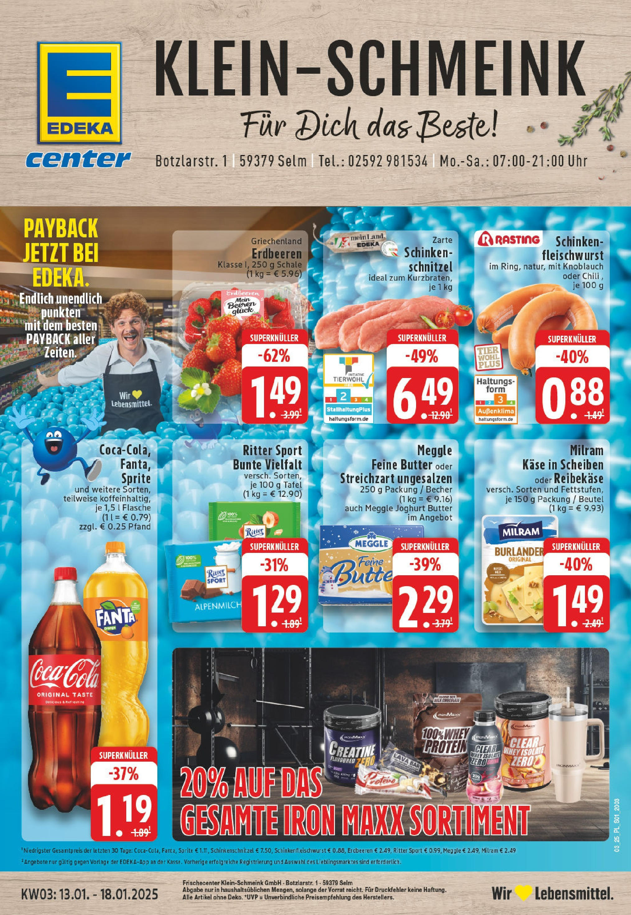 EDEKA Prospekt ab 13.01.2025 - E center Selm, Botzlarstraße 1 Online