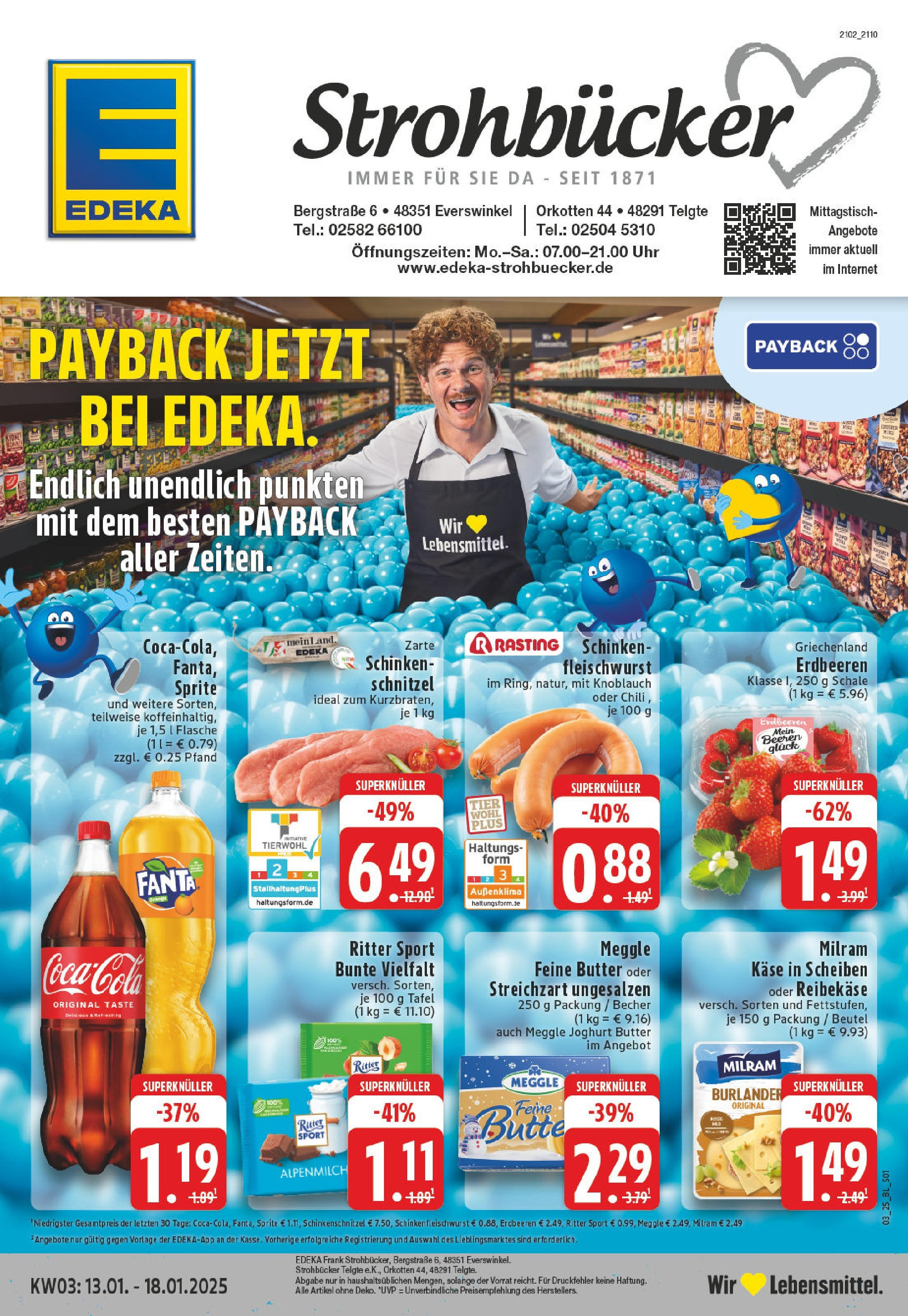 EDEKA Prospekt ab 13.01.2025 - Telgte, Orkotten 4 Online