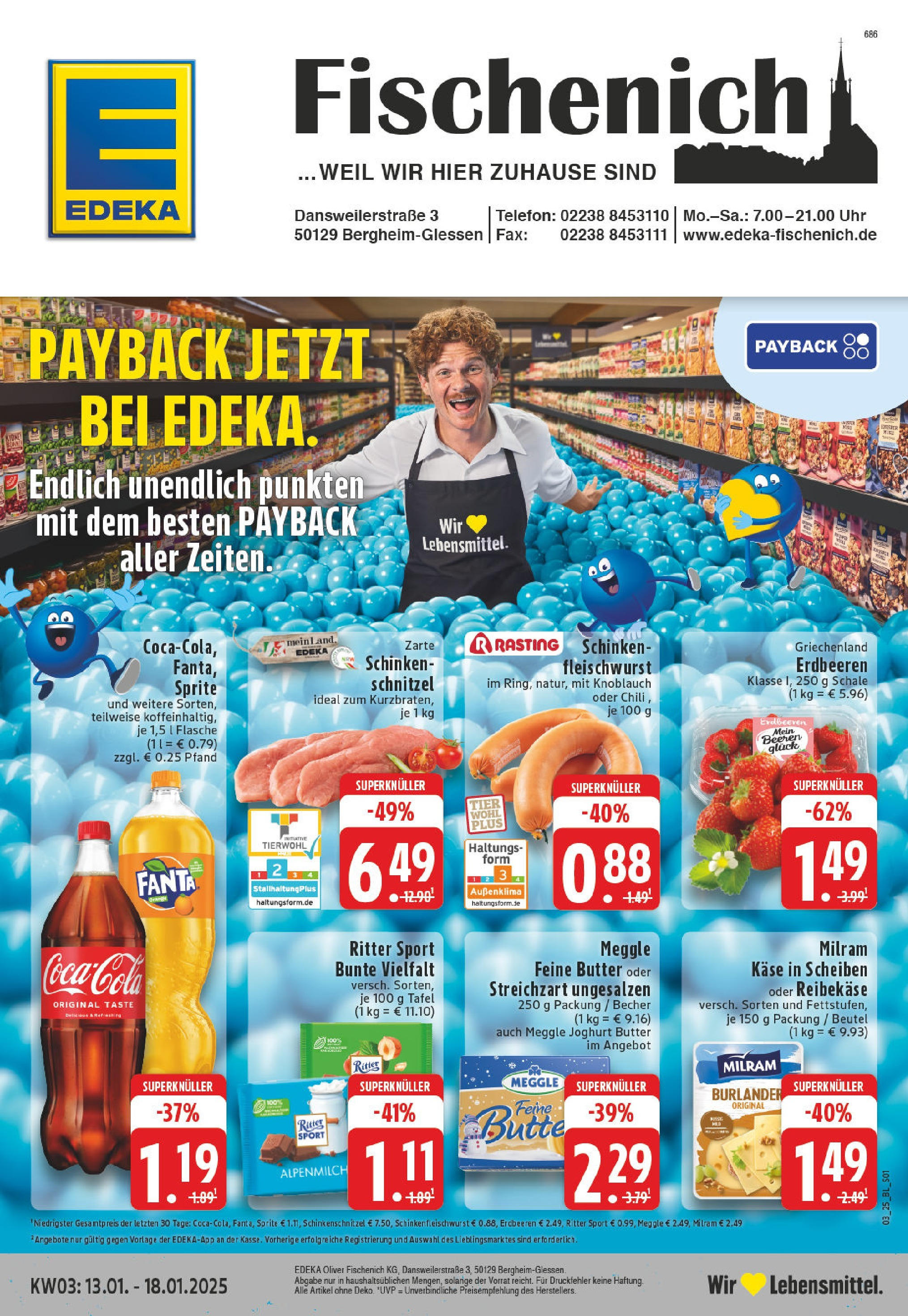 EDEKA Prospekt ab 13.01.2025 - Bergheim, Dansweilerstraße 3 Online