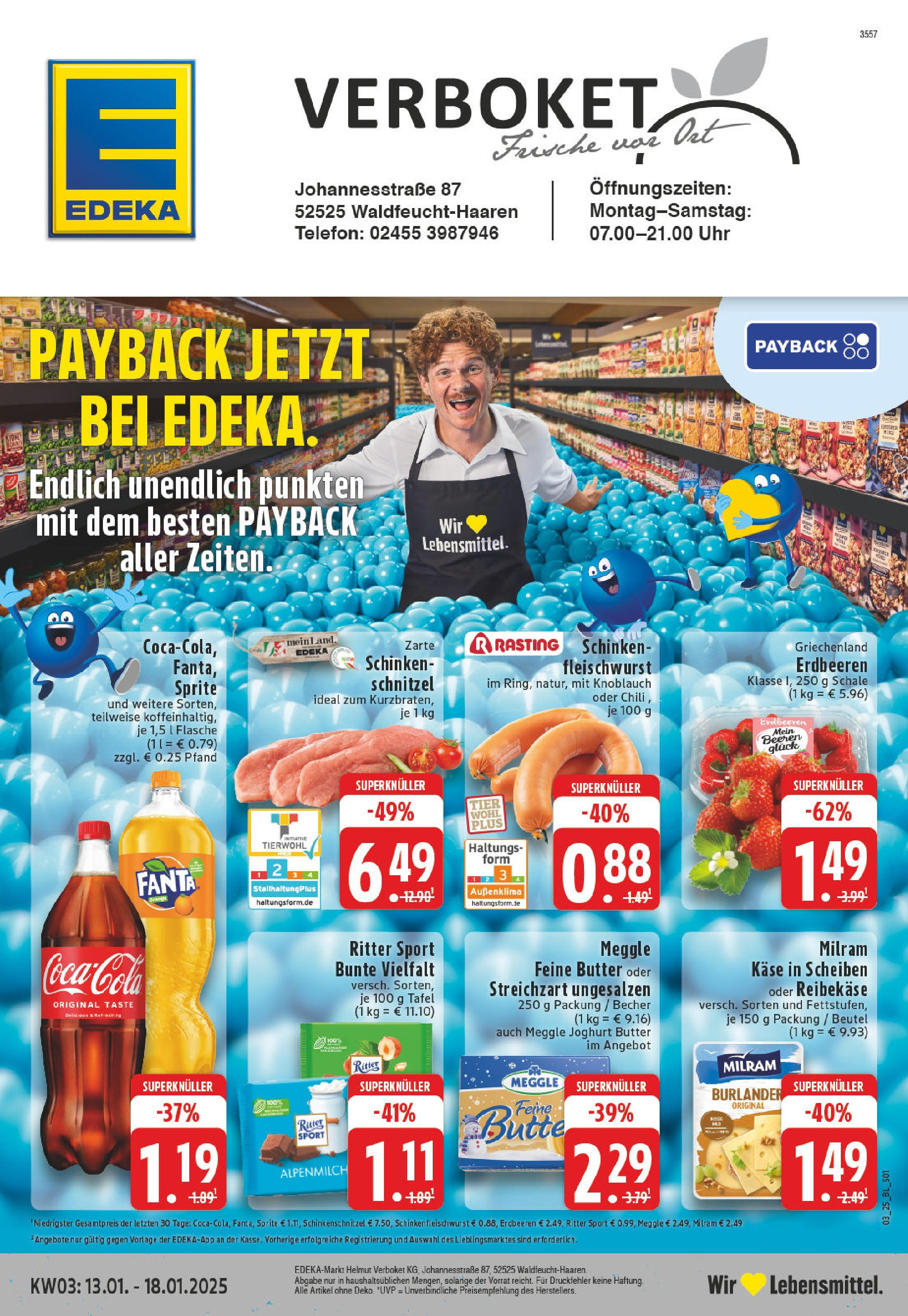 EDEKA Prospekt ab 13.01.2025 - Waldfeucht-Haaren, Johannesstraße 8 Online