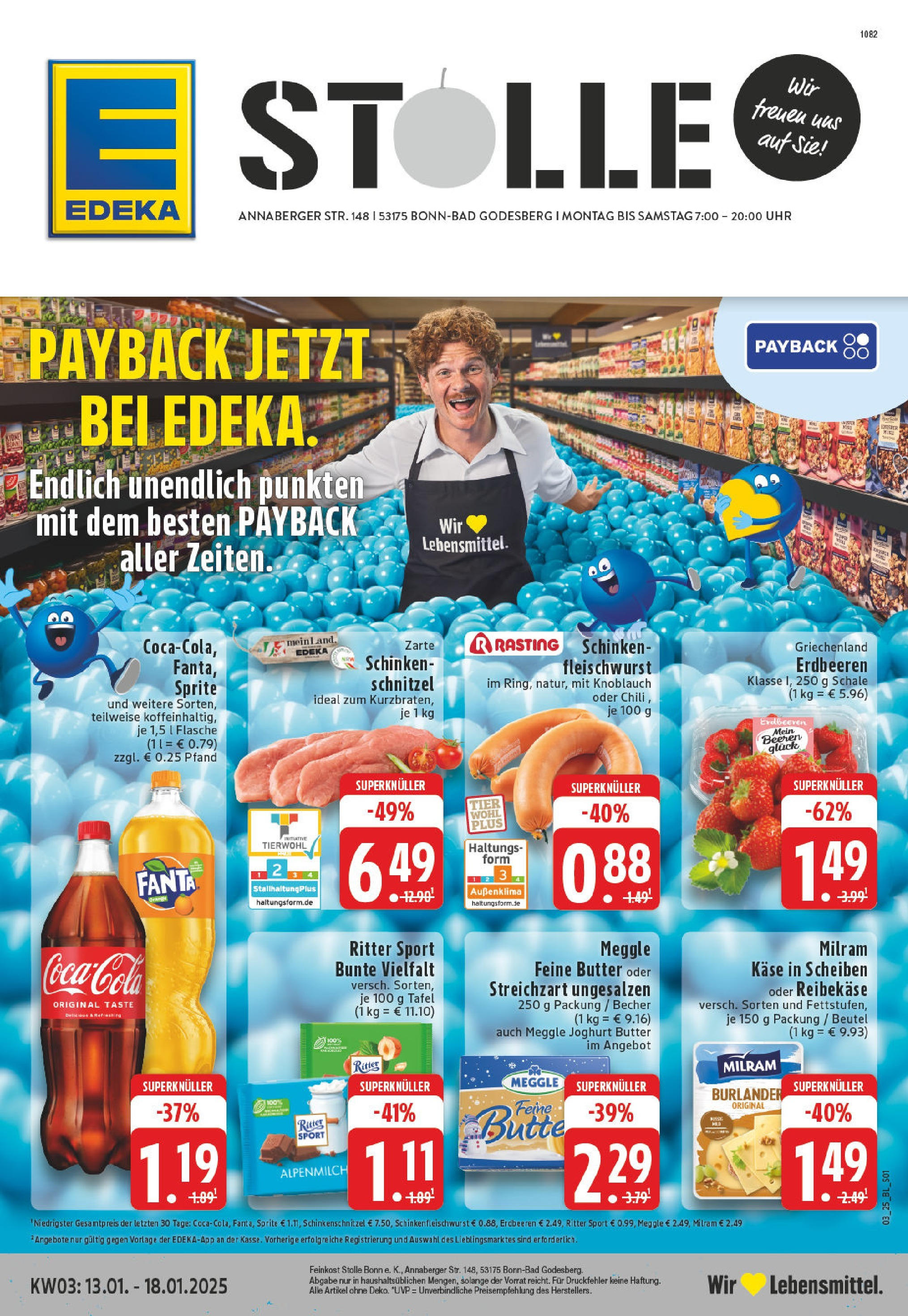 EDEKA Prospekt ab 13.01.2025 - Bonn - Bad Godesberg, Annaberger Straße 148 Online