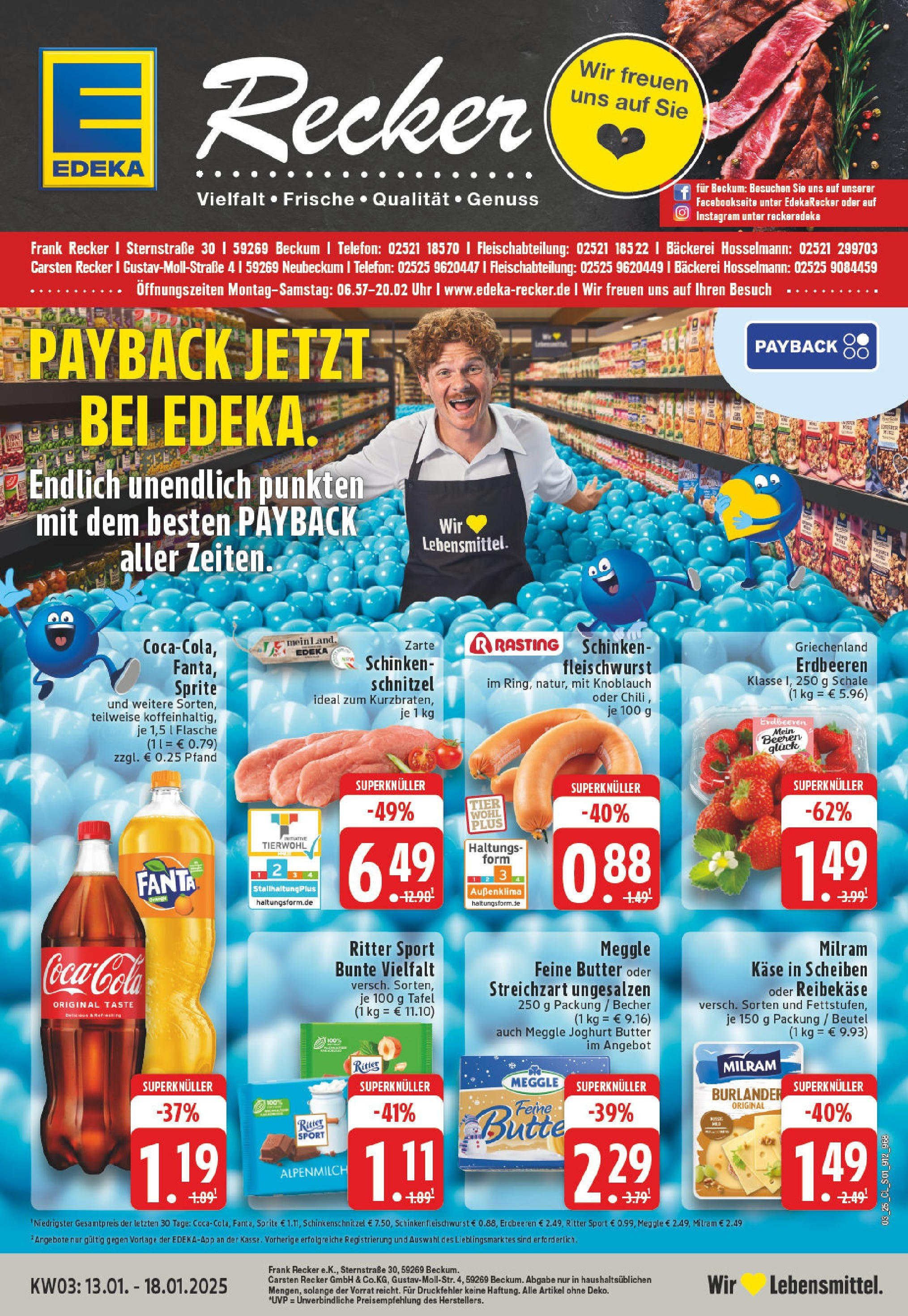 EDEKA Prospekt ab 13.01.2025 - Beckum, Sternstraße 3 Online