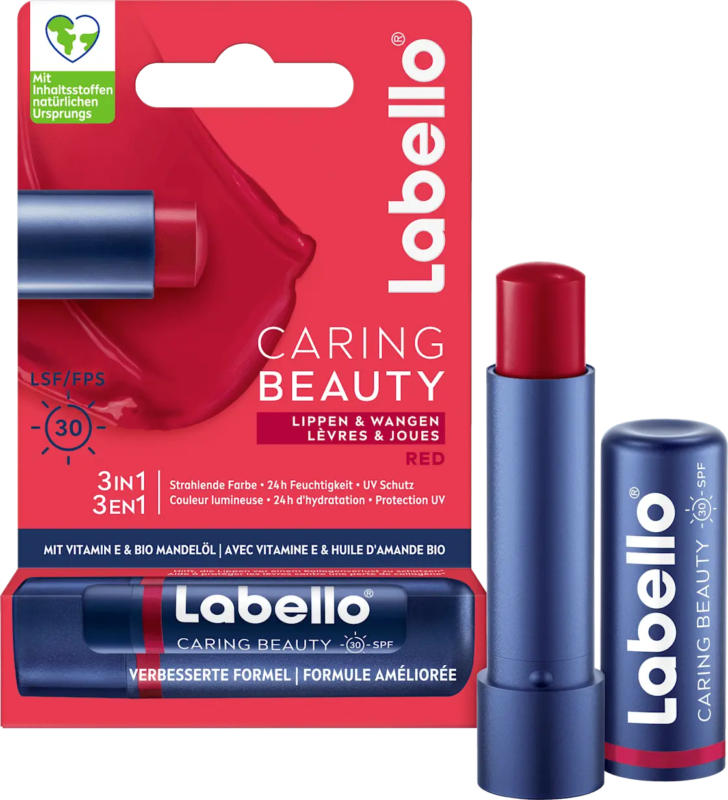 Labello Lippenpflege Caring Beauty Rot LSF 30