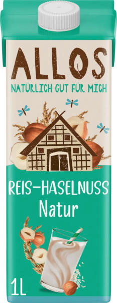 ALLOS Pflanzendrink, Reis-Haselnuss Natur