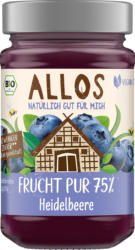 ALLOS Fruchtaufstrich, Frucht Pur Heidelbeere 75%