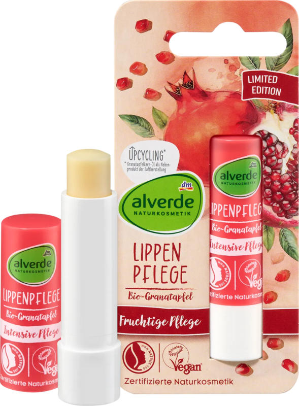 alverde NATURKOSMETIK Lippenpflege Granatapfel