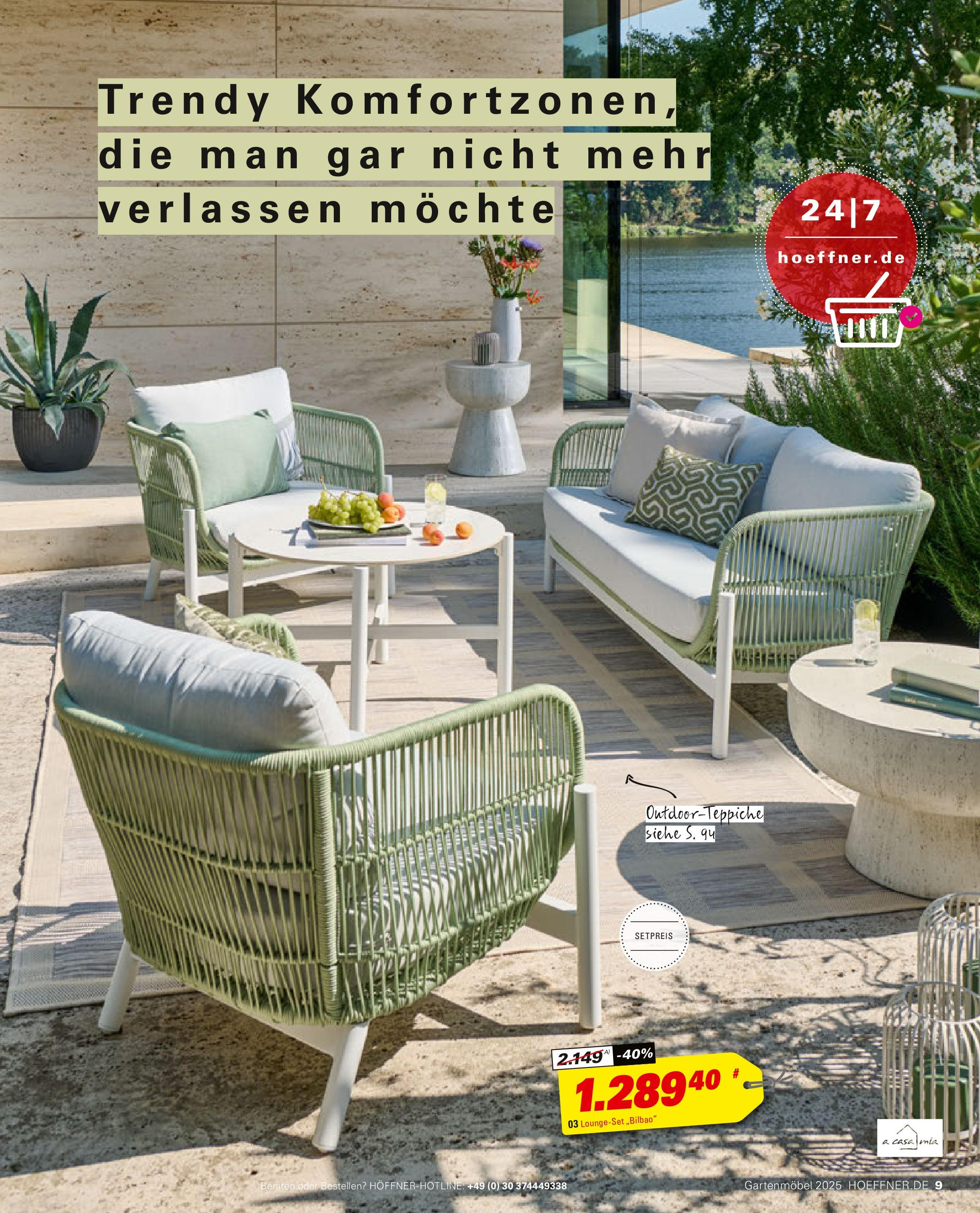 Höffner - Höffner: Möbelangebote (ab 31.01.2025) zum Blättern | Seite: 9 | Produkte: Gartenmöbel